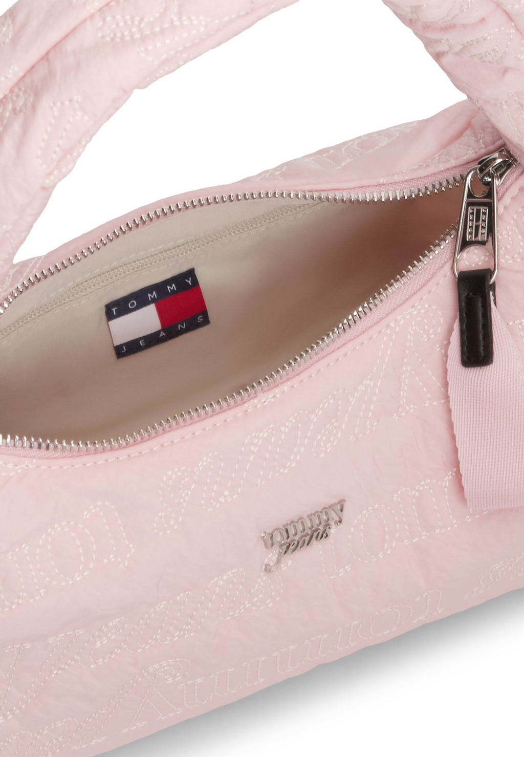 REPEAT LOGO EMBROIDERY SHOULDER BAG - Handbag - pearl dust rose