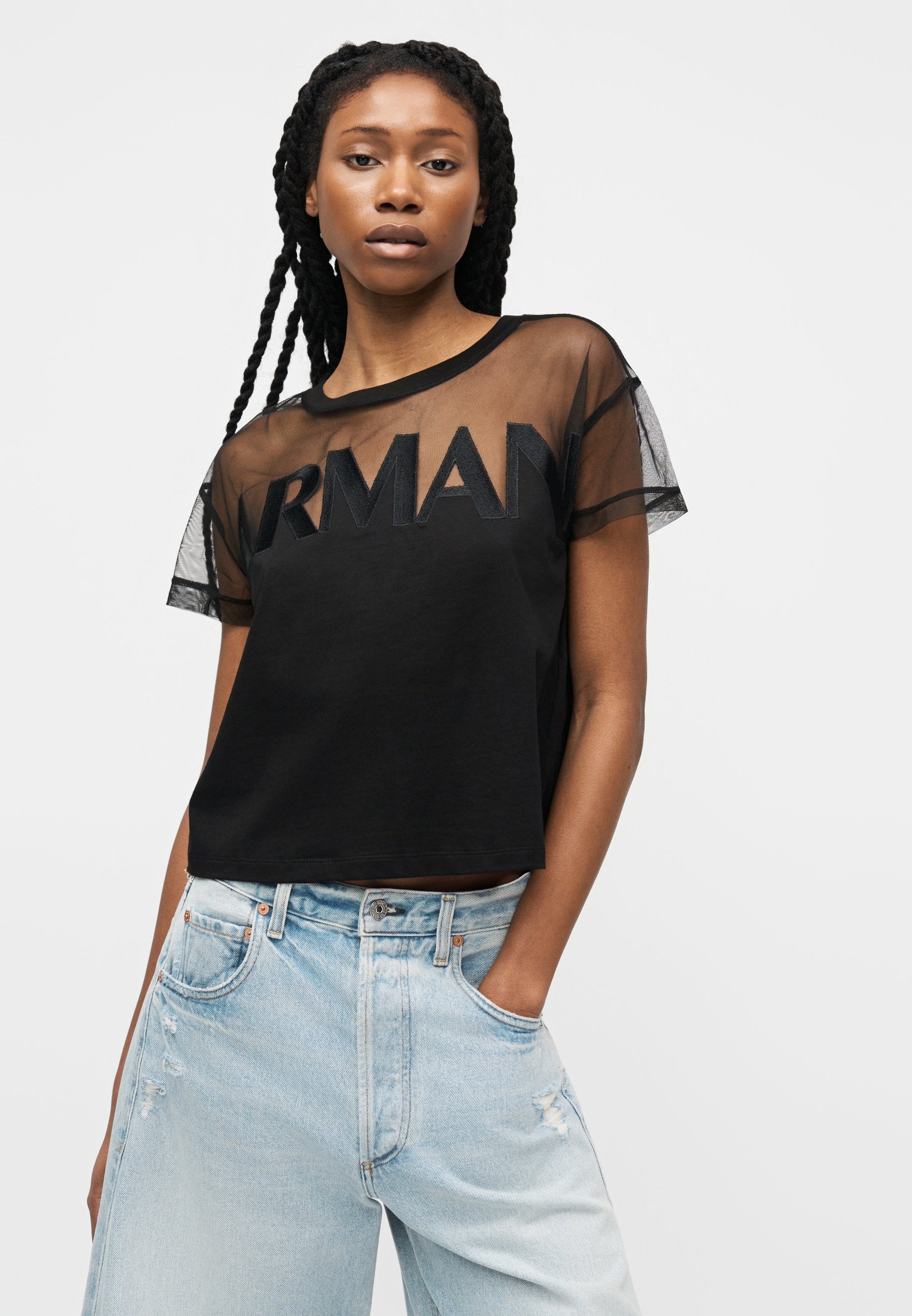 Print T-shirt - black