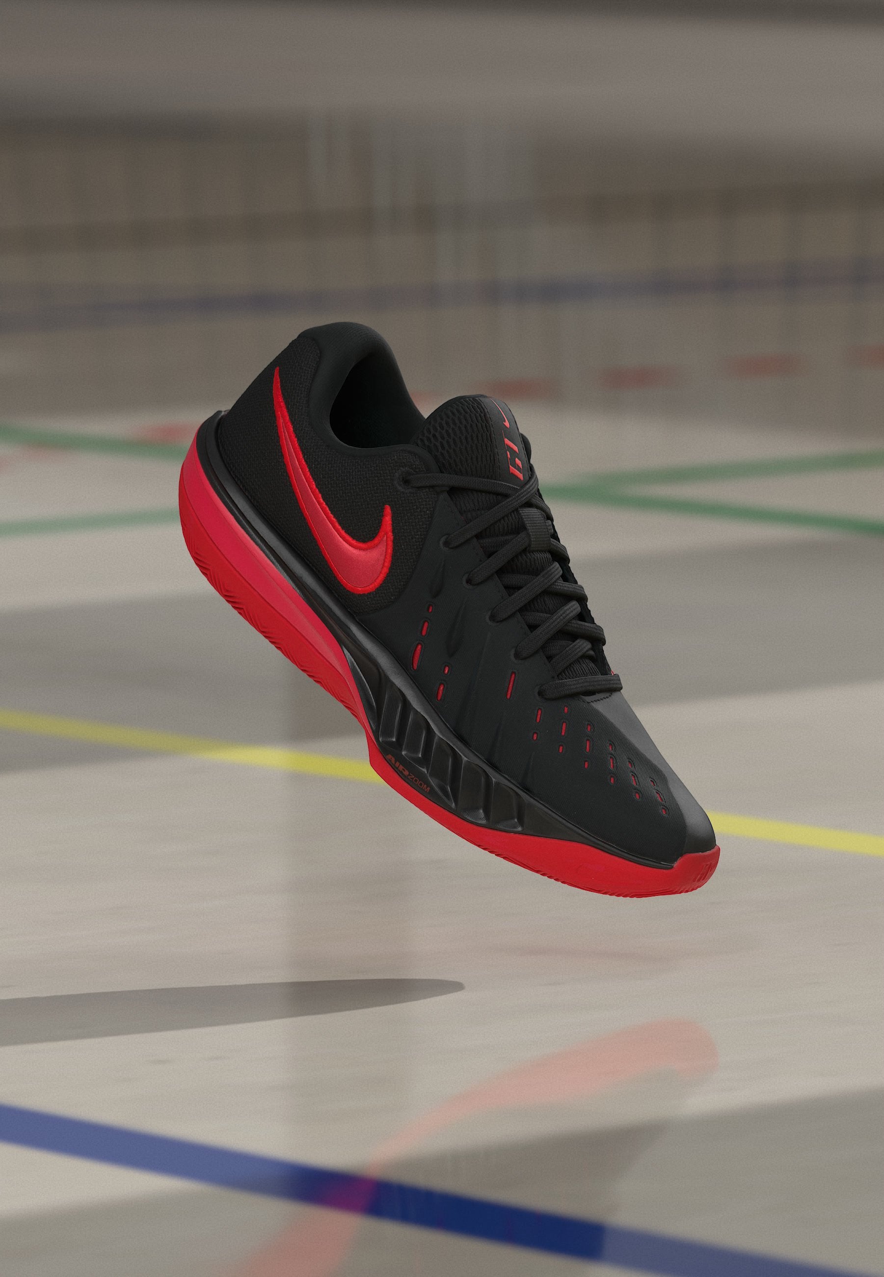 AIR ZOOM GT CUT ACADEMY UNISEX - Basketball shoes - black/university red