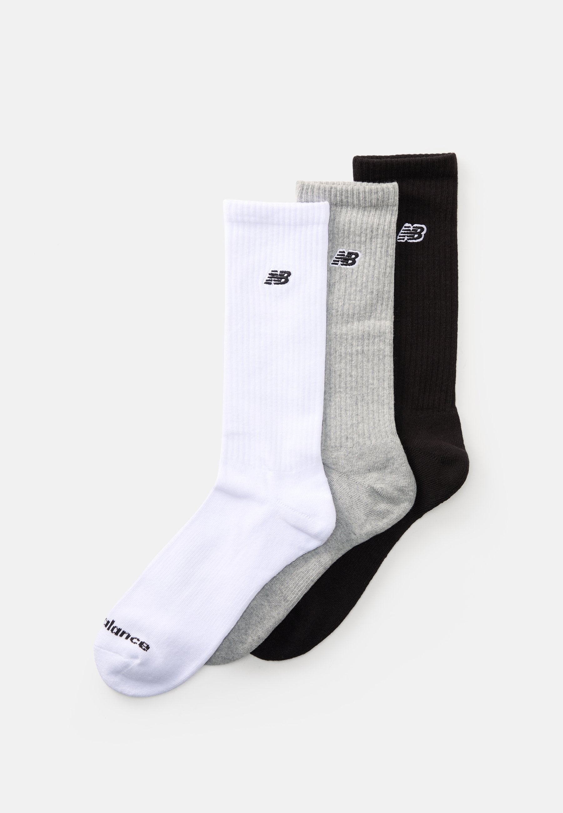 LOT DE 3 PAIRES DE CHAUSSETTES UNISEX PATCH LOGO - Chaussettes - white/grey/black