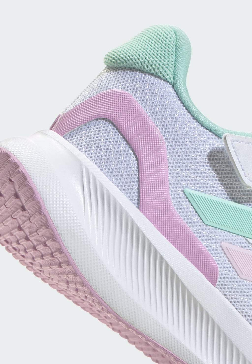RUNFALCON 5 UNISEX - Road running shoes - cloud white   clear mint   clear pink