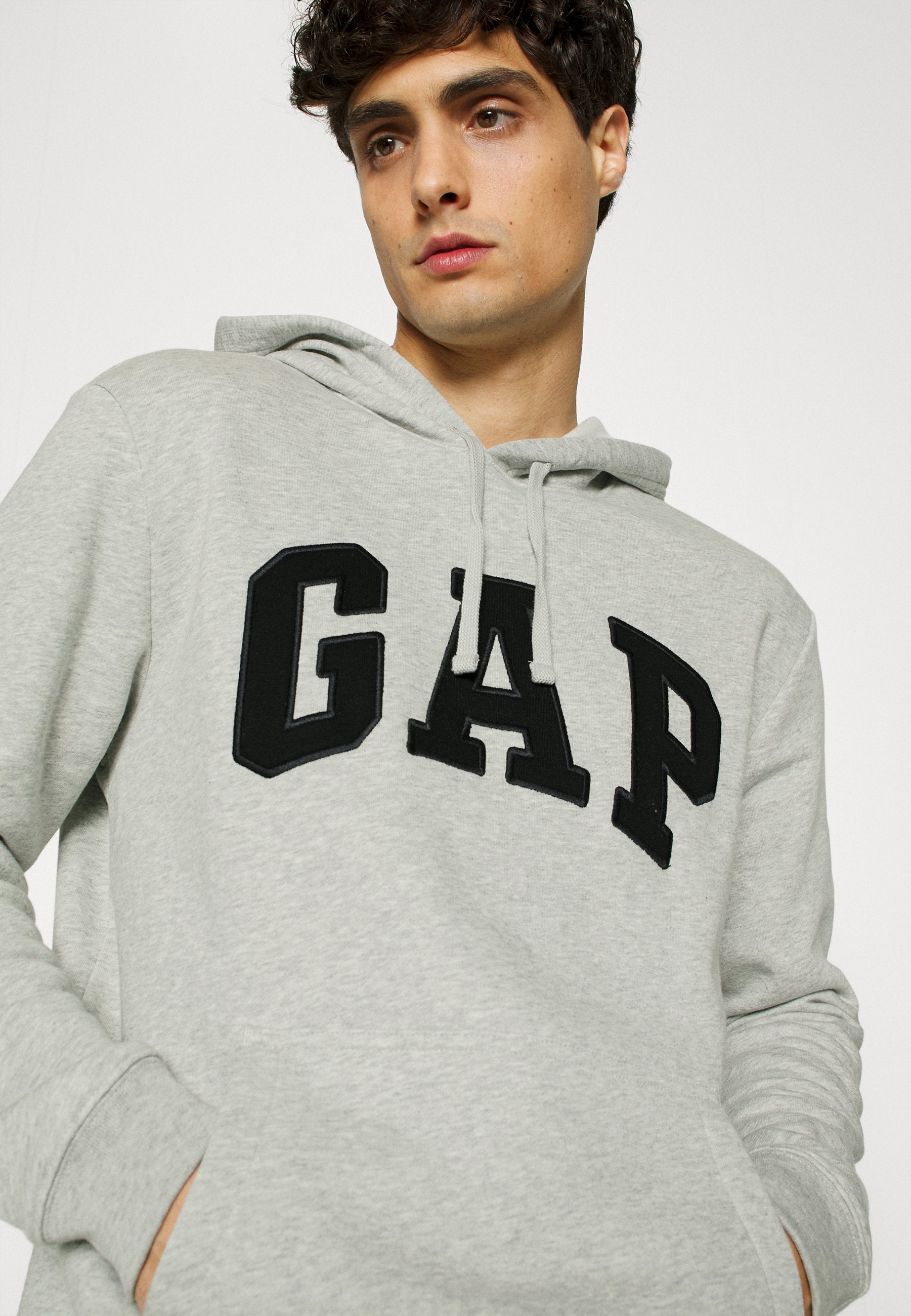 HERITAGE LOGO - Hoodie - light heather grey