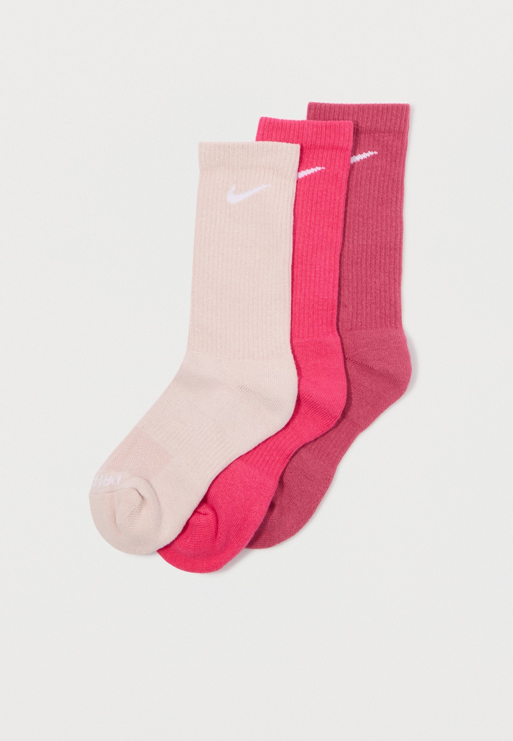 EVERYDAY PLUS CUSH CREW UNISEX 3 PACK - Sports socks - sweet beet/silt red/rush pink/white