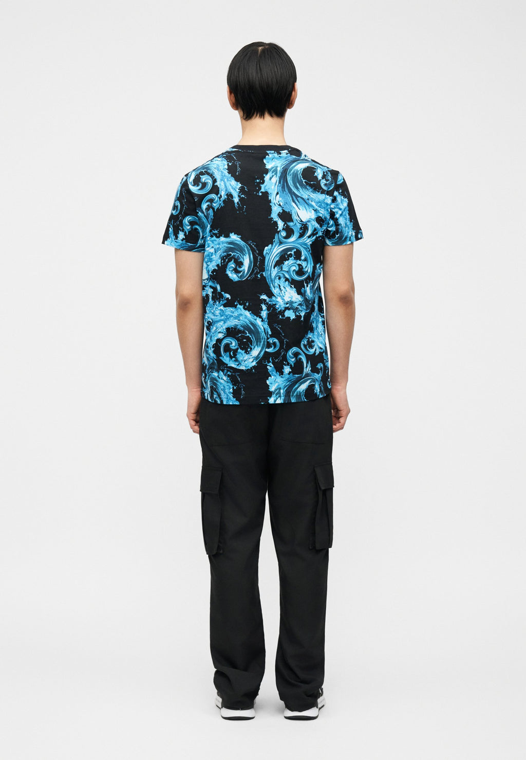 PRINT - Print T-shirt - black/sea