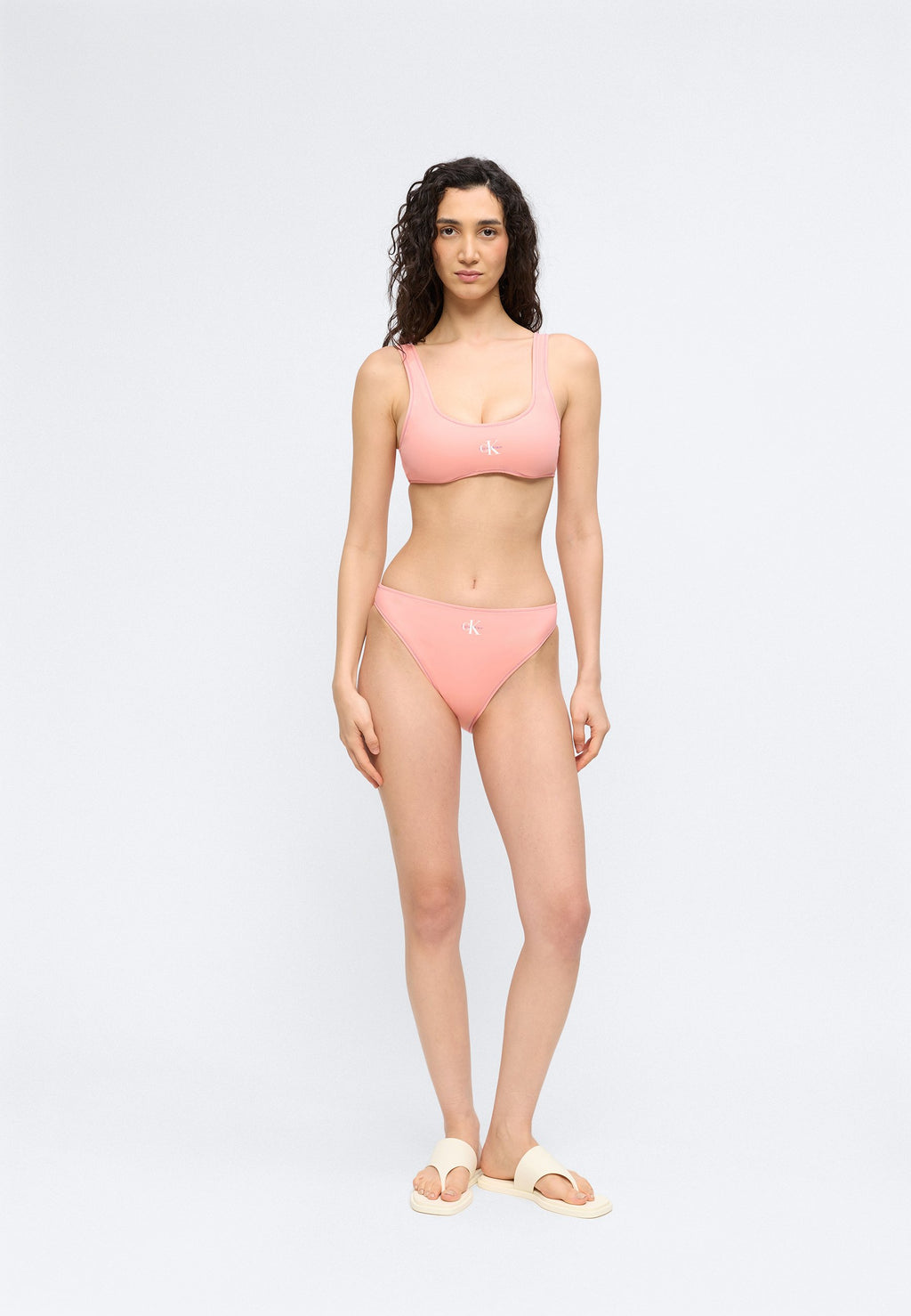 BRALETTE GRAPHIC MONOGRAM - Bikini üstü - yıkanmış parlak kırmızı