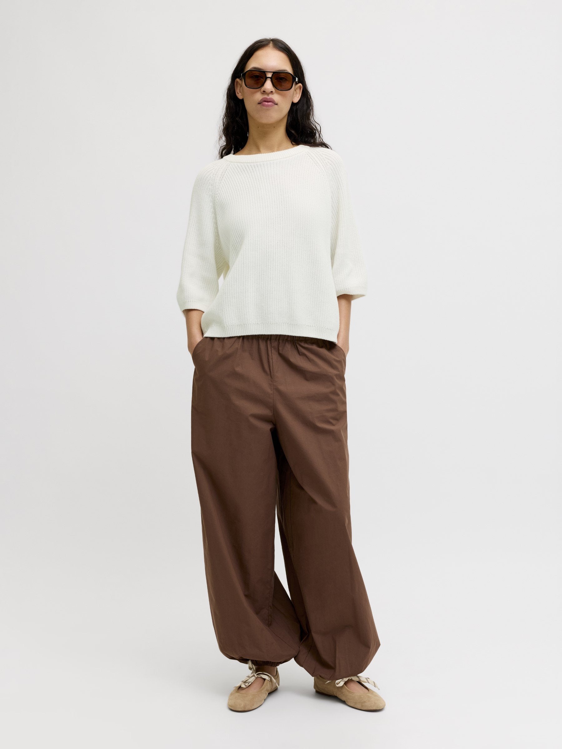 JXMARGE TWIST CREW NECK - Pull - snow white