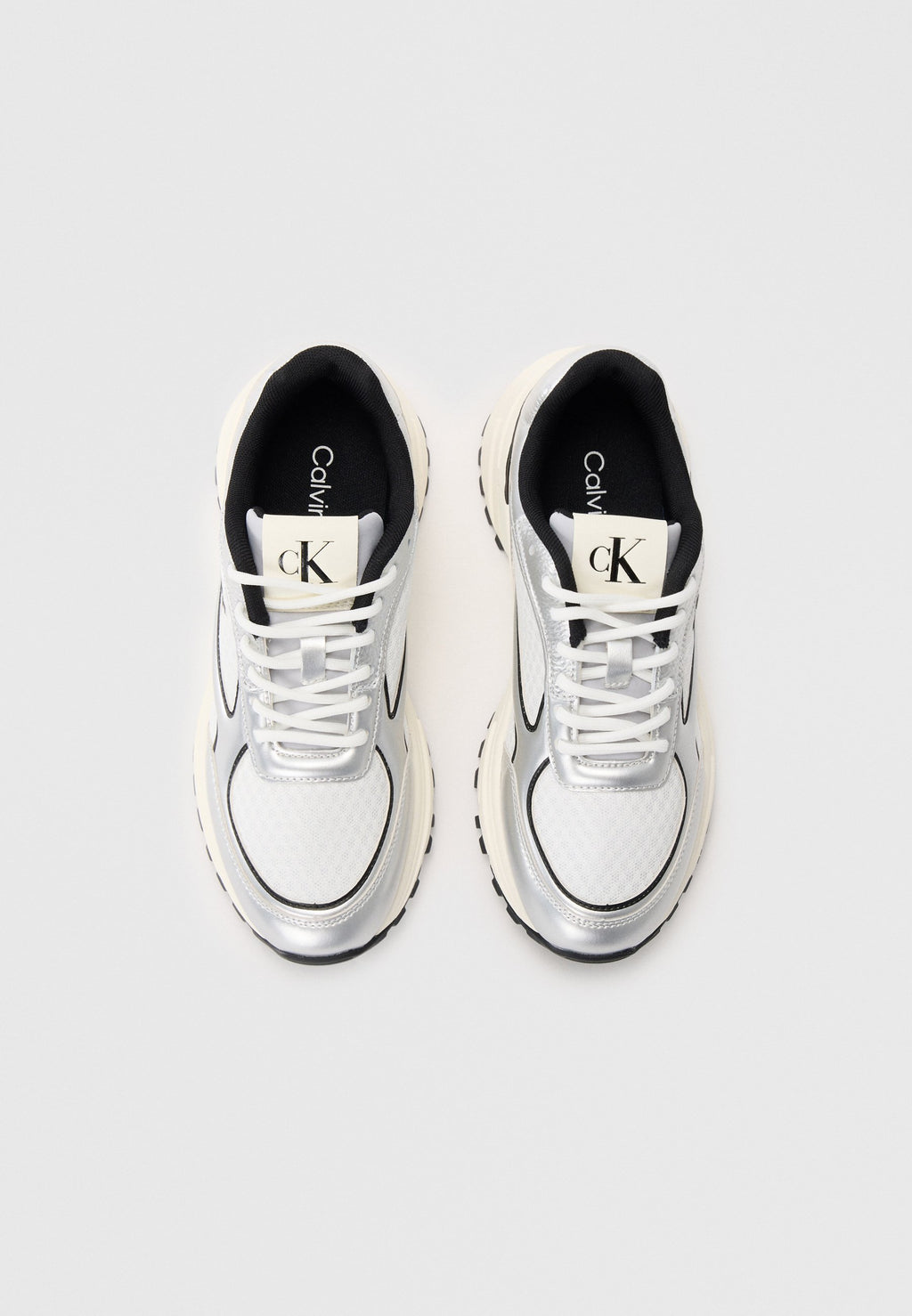 HIKE RUNNER - Trainers - silver-coloured/black/bright white