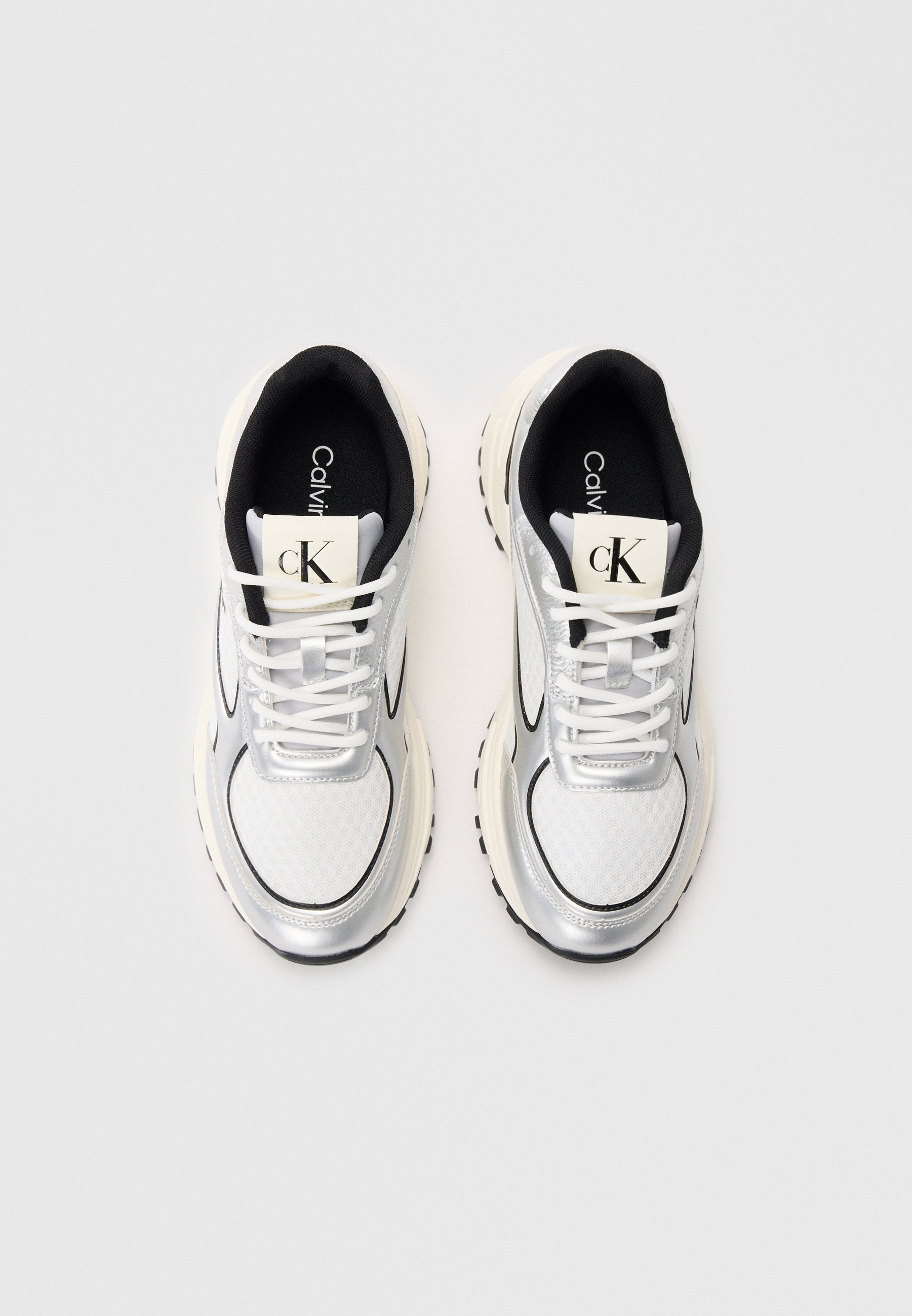 HIKE RUNNER - Trainers - silver-coloured/black/bright white