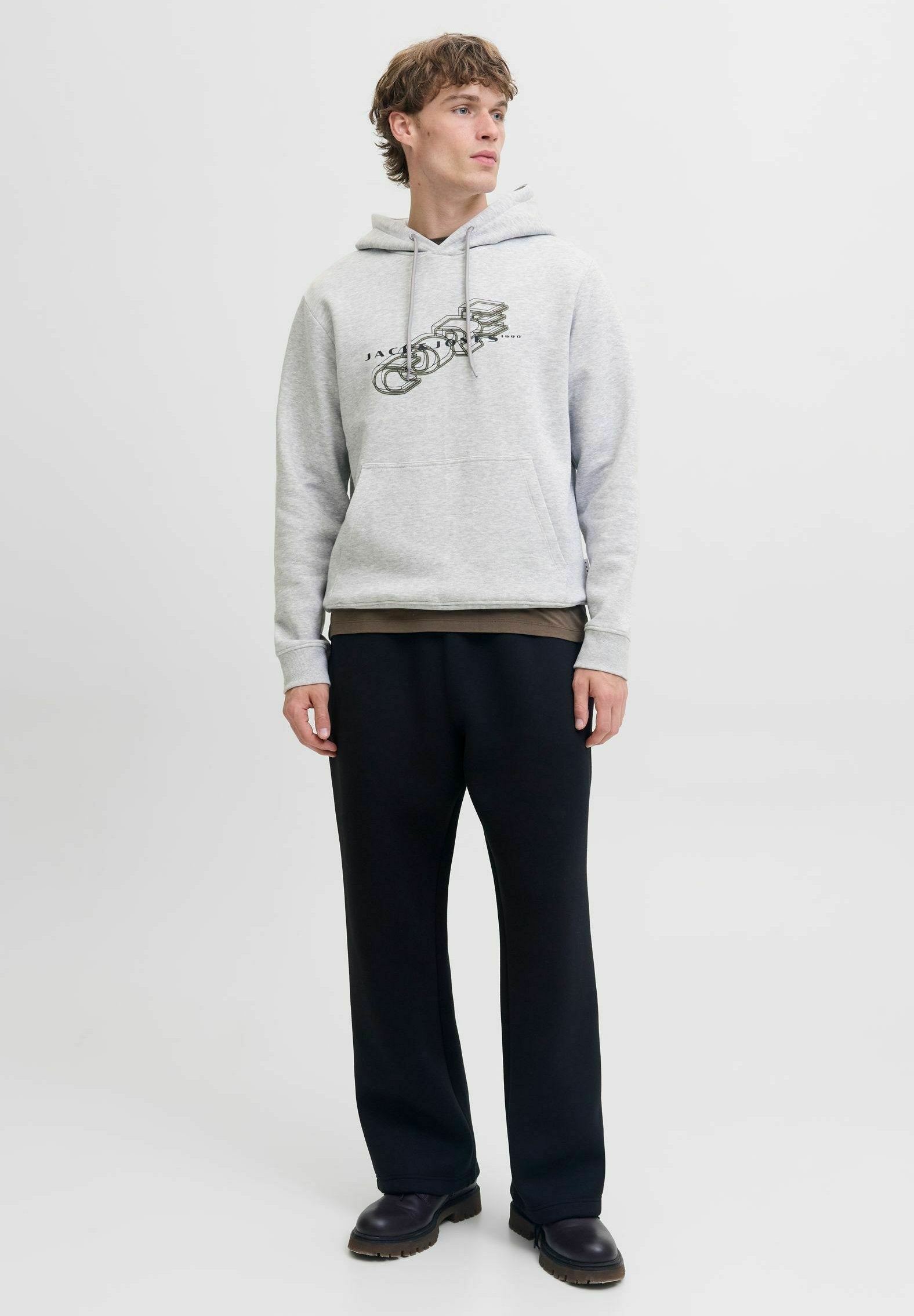 JCOFUSION BRANDING - Hoodie - light grey melange