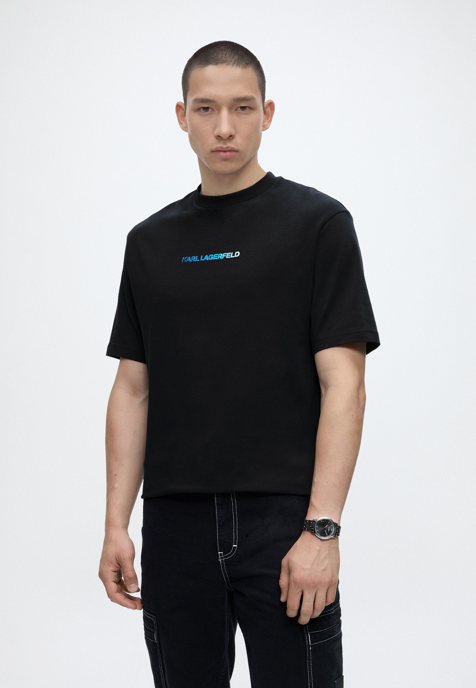 Print T-shirt - midnight blue