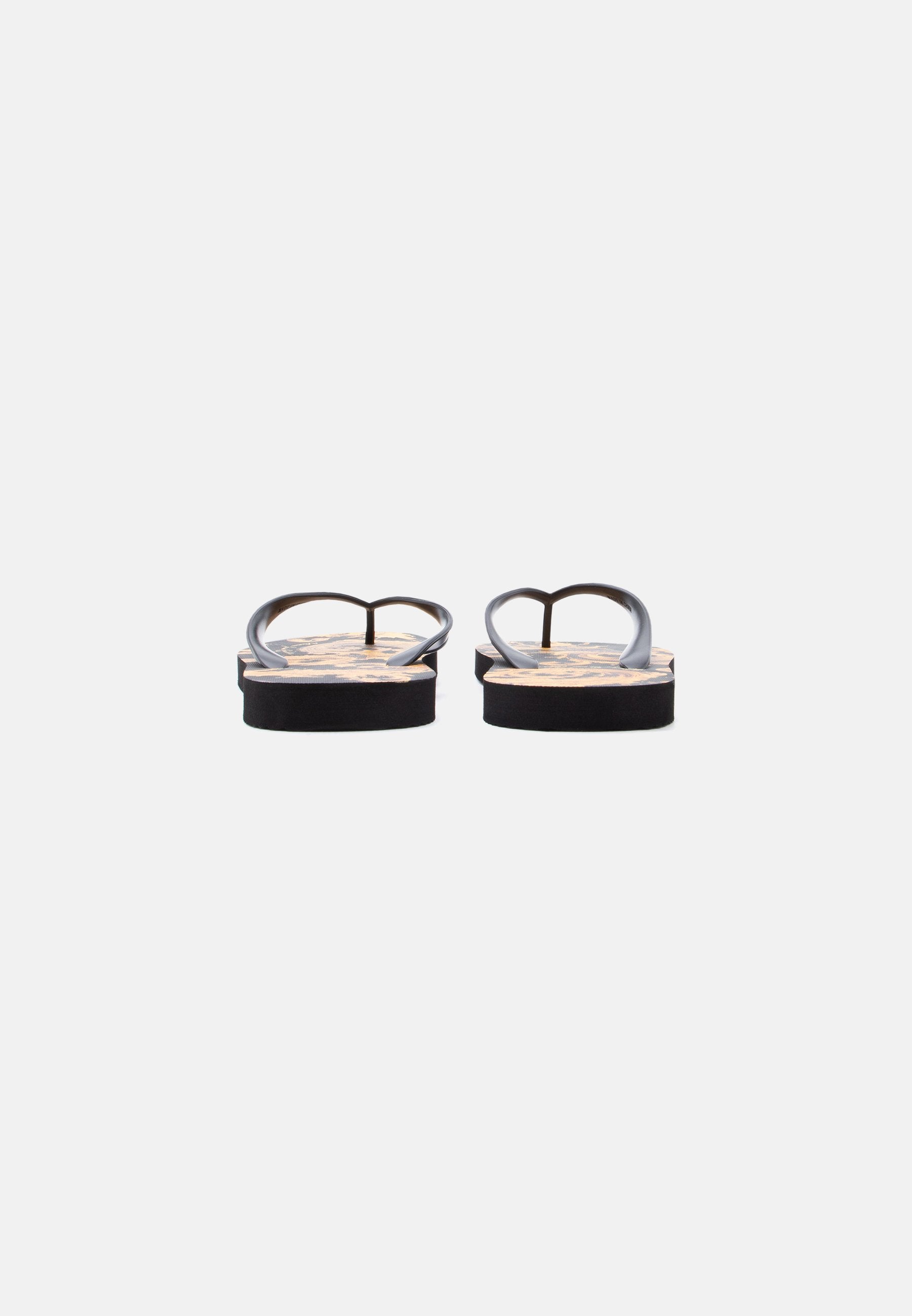FONDO - T-bar sandals - black/gold-coloured
