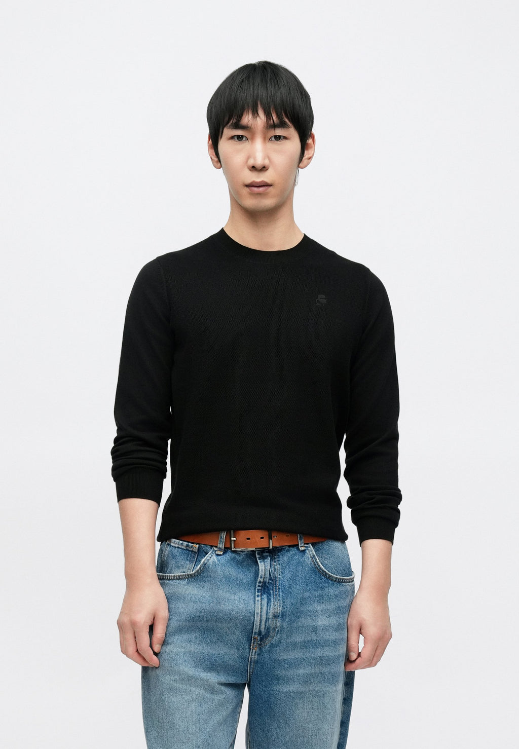 CREW NECK - Jumper - black