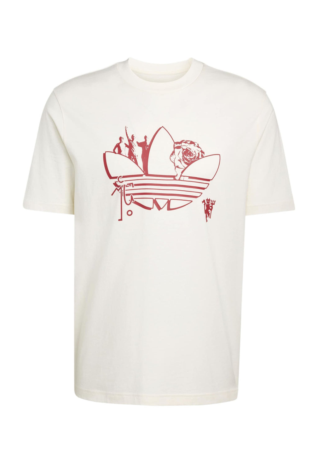 MANCHESTER UNITED SEASONAL GRAPHIC TEE - Print T-shirt - off white