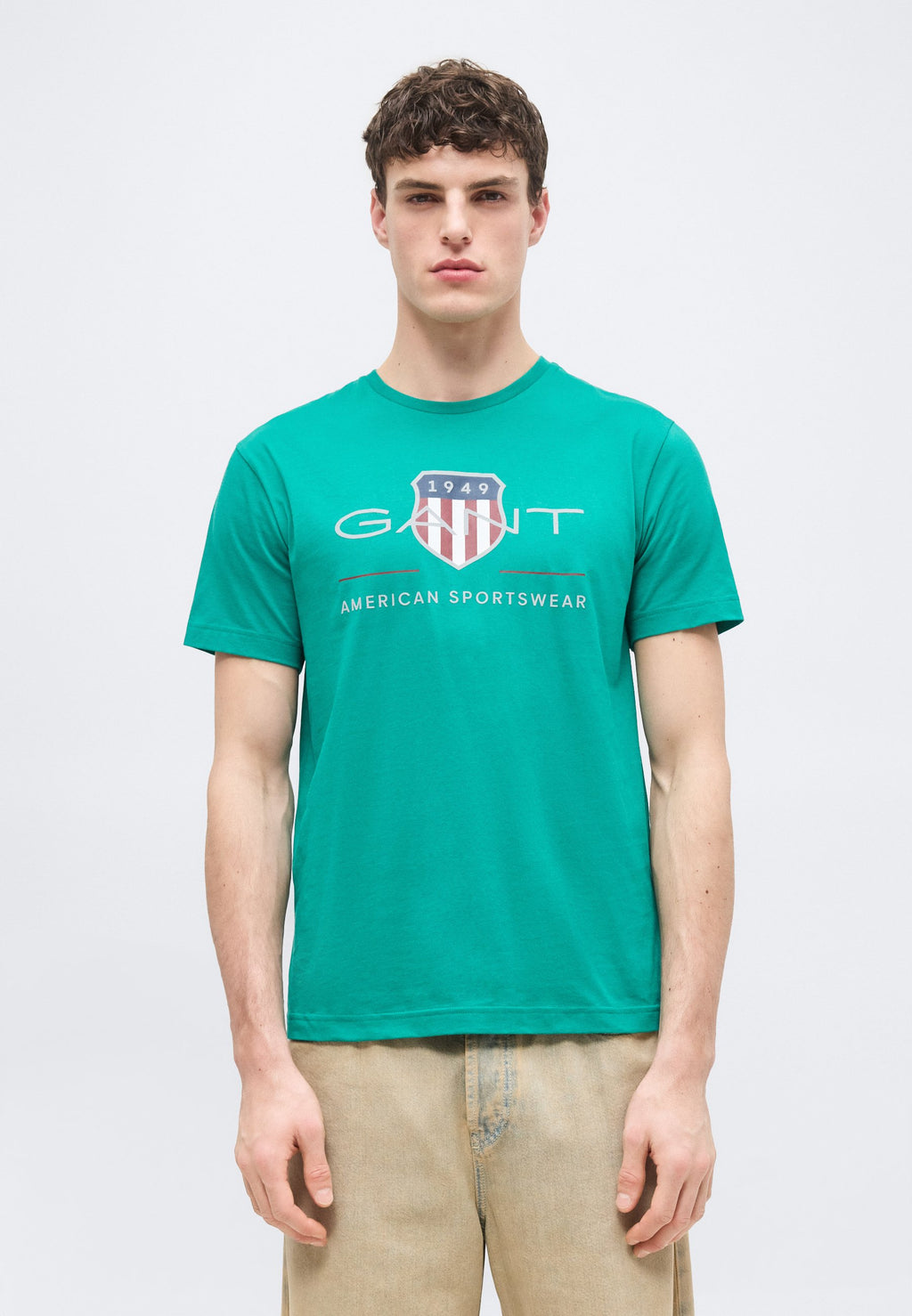 REG ARCHIVE SHIELD SS T-SHIRT - Print T-shirt - teal