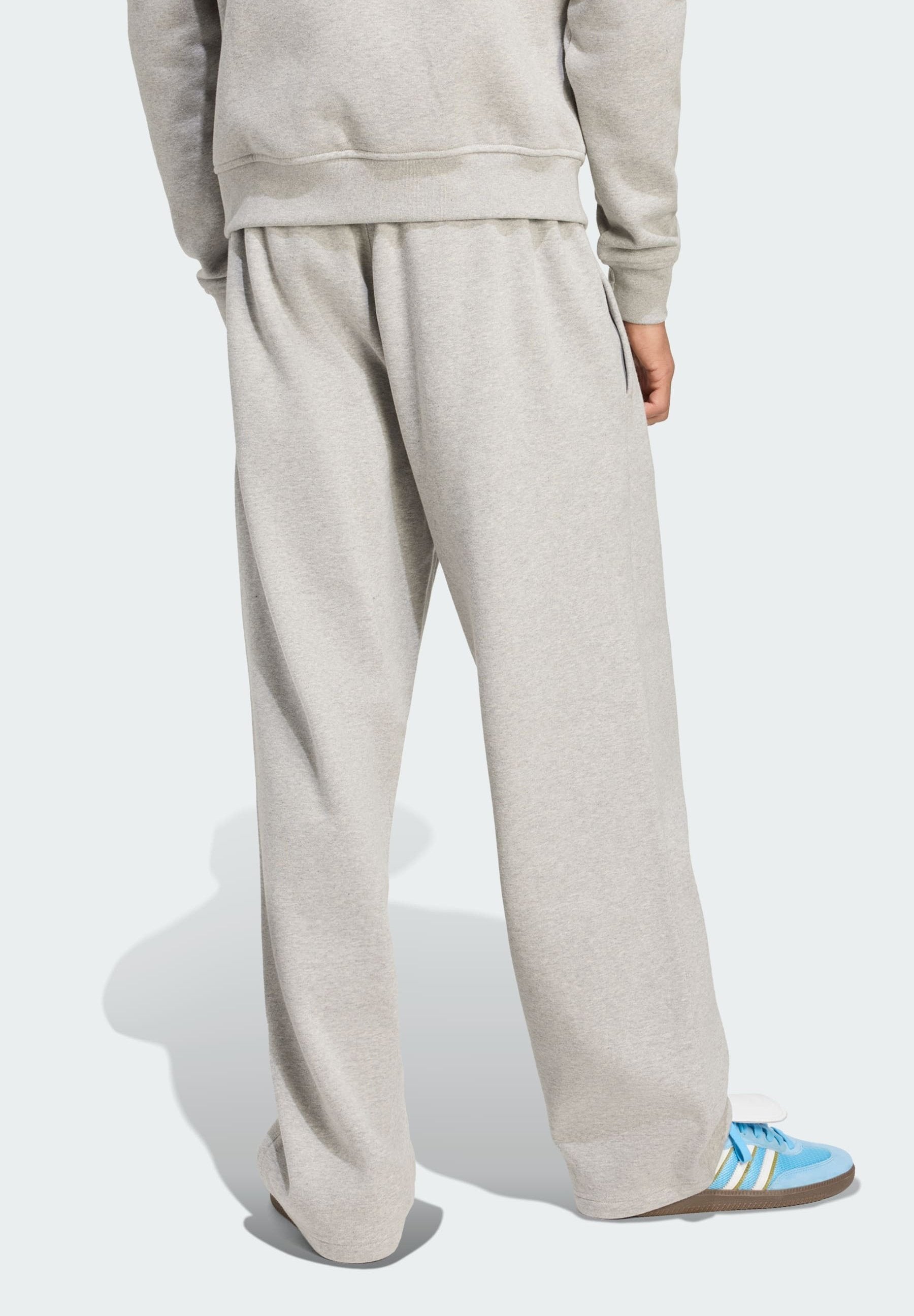 LOOSE UNISEX - Tracksuit bottoms - medium grey heather white