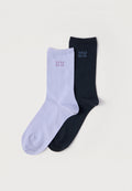 LOGO 2 PACK - Socks - bright purple/black