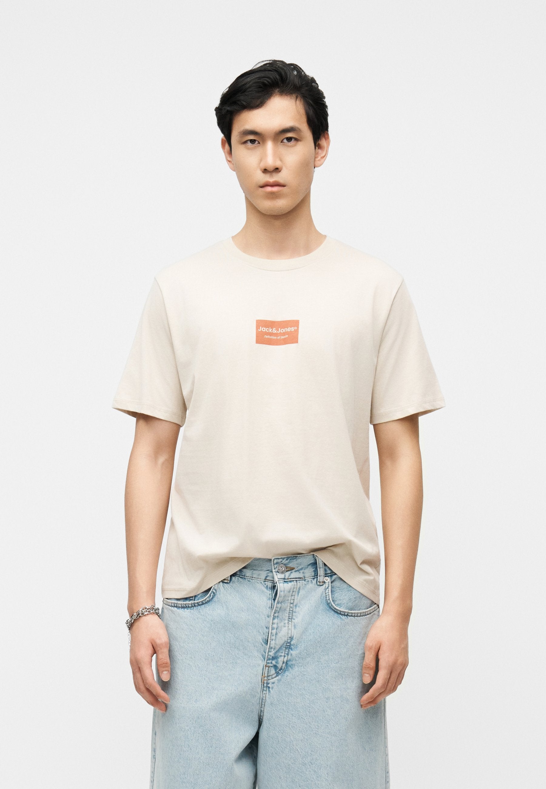 JJFRANK TEE CREW NECK 3 PACK - Basic T-shirt - vetiver/monbeam/navy blazer