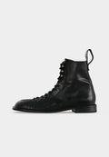 BOOTIES - Lace-up ankle boots - black/palladium-coloured