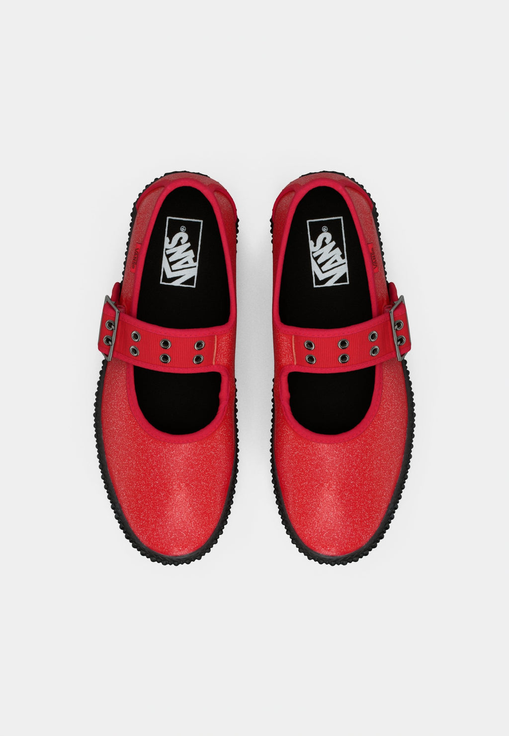 MARY JANE CREEPER - Ankle strap ballet pumps - racing red