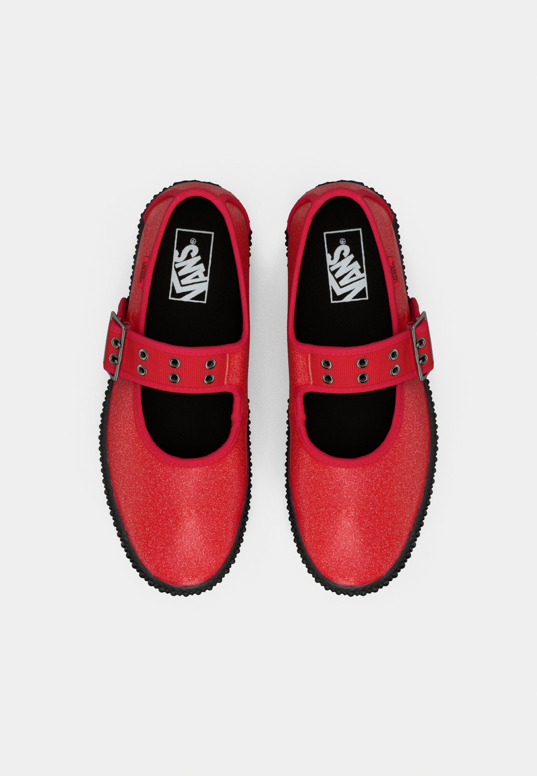 MARY JANE CREEPER - Ankle strap ballet pumps - racing red
