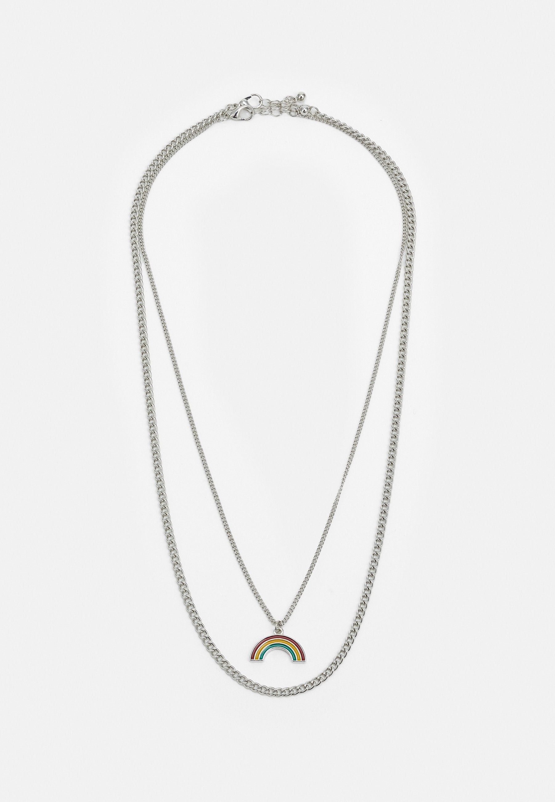 JACPRIDE NECKLACE UNISEX 2 PACK - Necklace - silver/coloured/birch