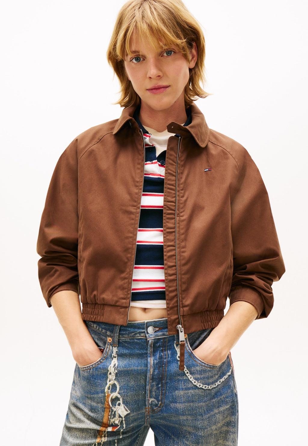 TOMMY BADGE WATER REPELLENT TWILL JACKET - Summer jacket - chicory roast