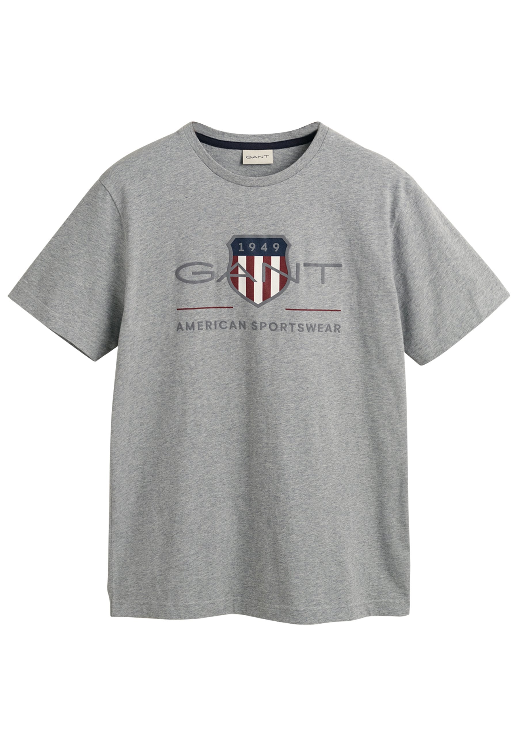REG ARCHIVE SHIELD SS T-SHIRT - Print T-shirt - grey melange