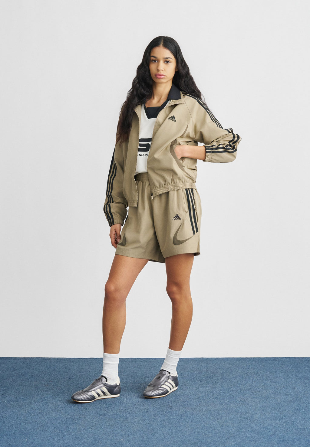 TEAMGEIST - Light jacket - black/blanch brown