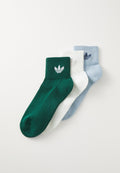 1/4 3PACK - Socks - off white/collegiate green/wonder blue