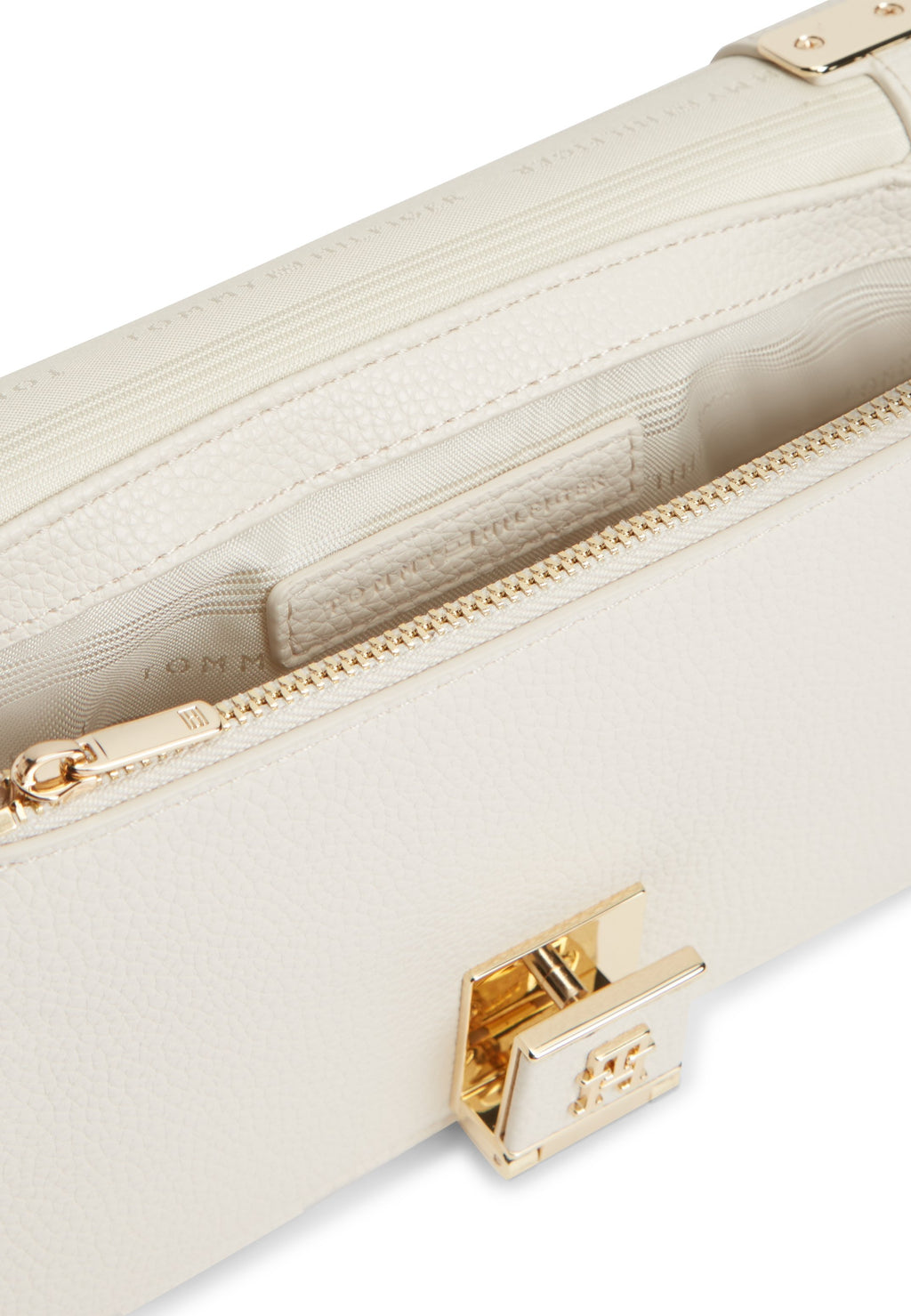 TH MONOGRAM CHAIN STRAP CROSSBODY BAG - Cross body bag - soft cream