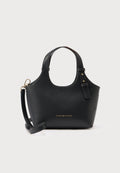 METALLIC LOGO TOTE BAG - Handbag - black