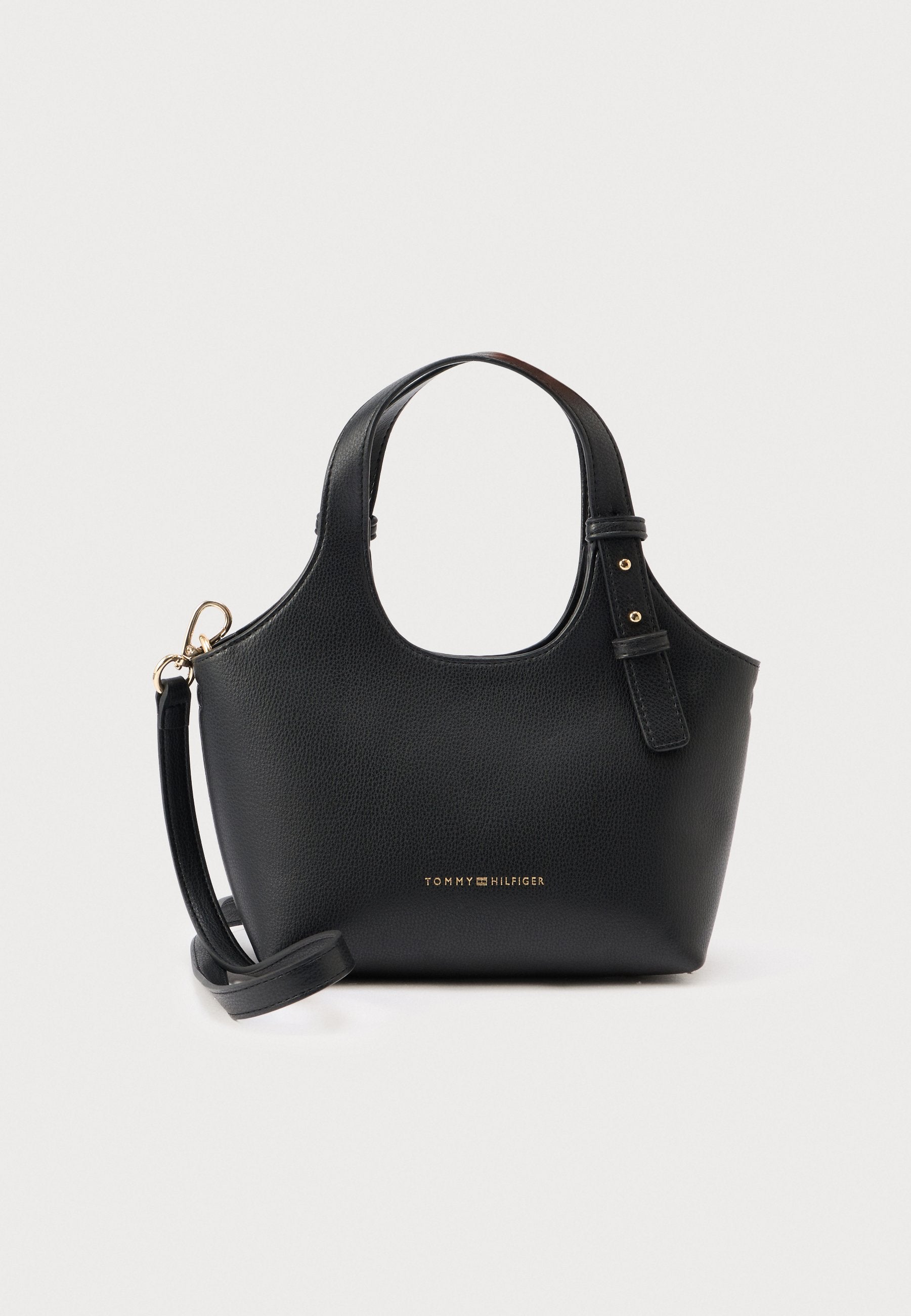 METALLIC LOGO TOTE BAG - Handbag - black