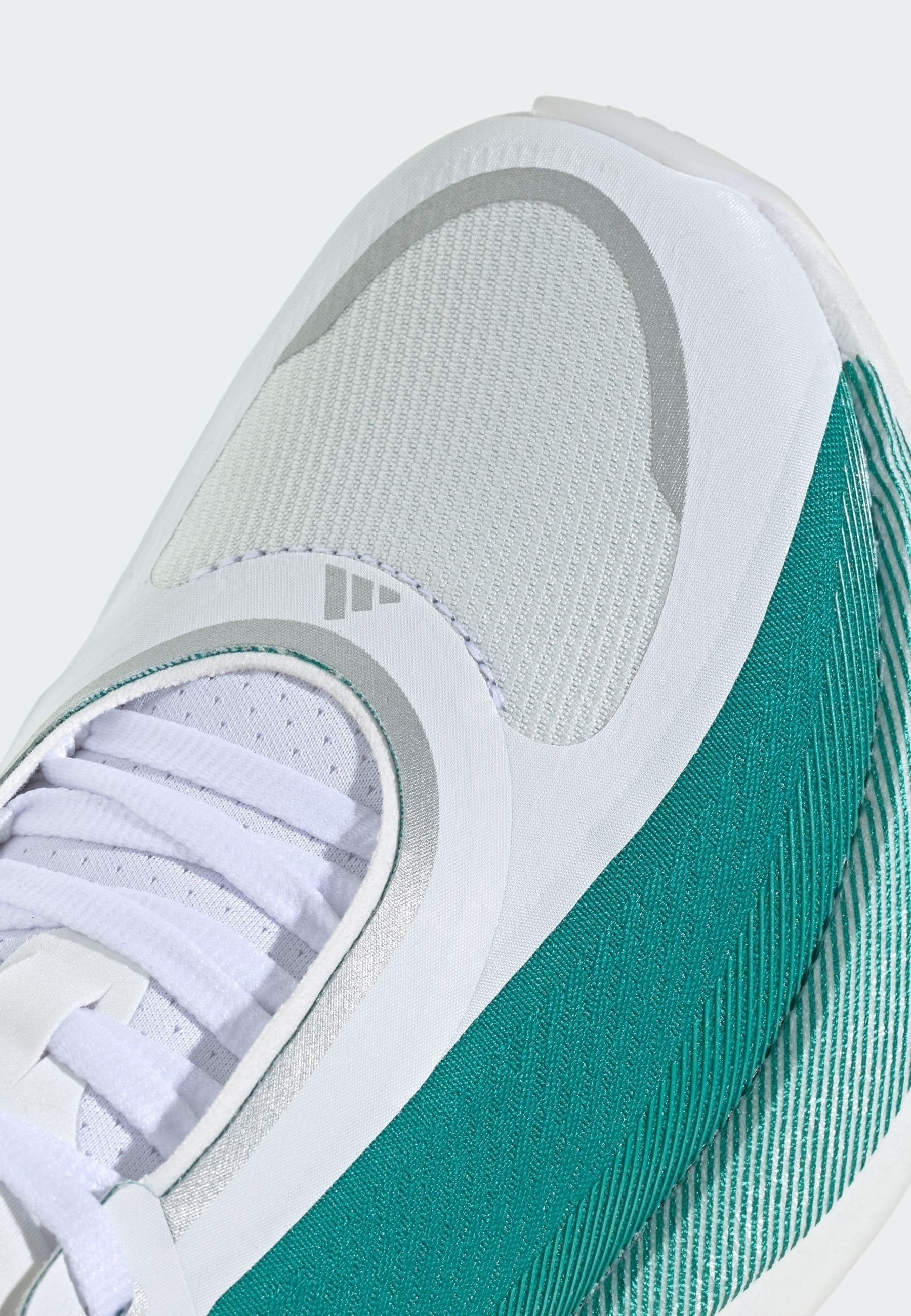 HYPERBOOST EDGE - Road running shoes - cloud white   equipment green    metalic