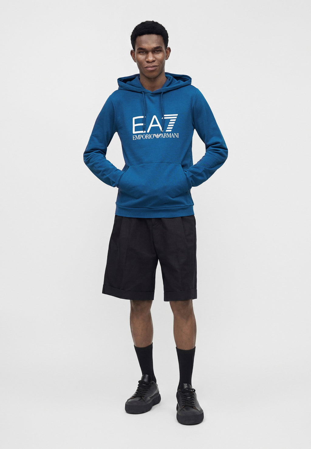 TRAIN CORE BIG LOGO HOODIE COFT - Hoodie - dark blue