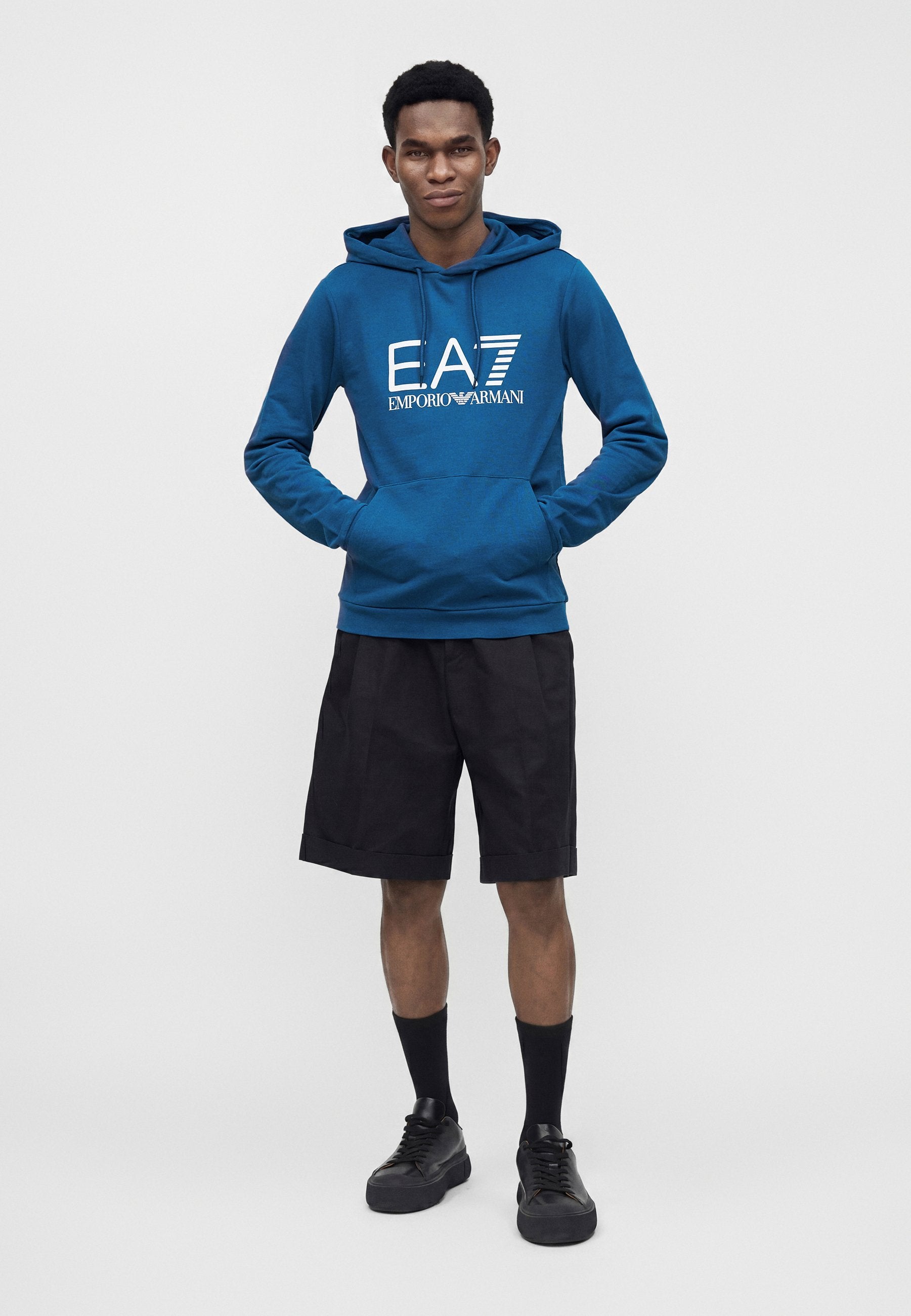 TRAIN CORE BIG LOGO HOODIE COFT - Hoodie - dark blue