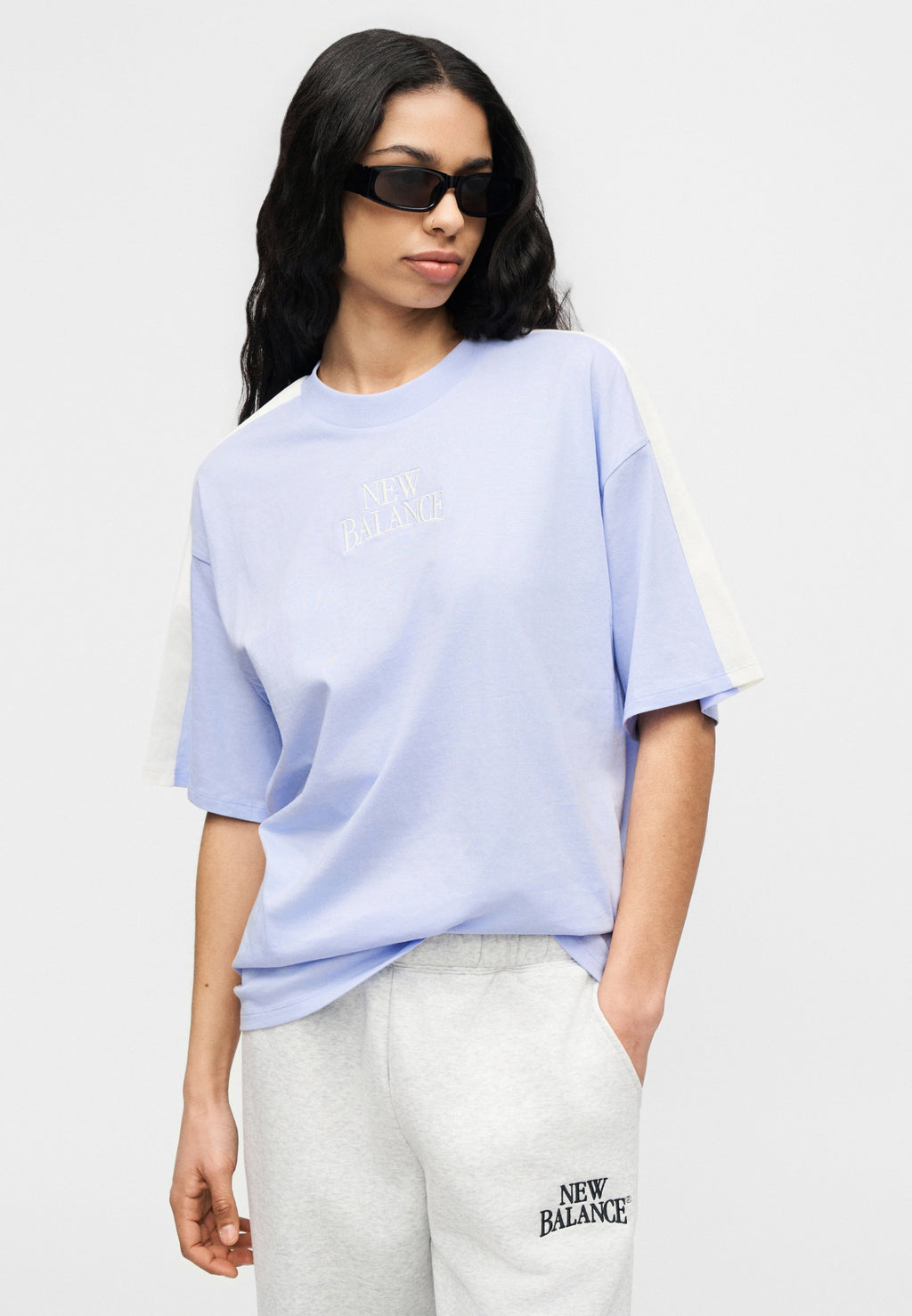 LINEAR HERITAGE OVERSIZED T-SHIRT - Print T-shirt - lilac