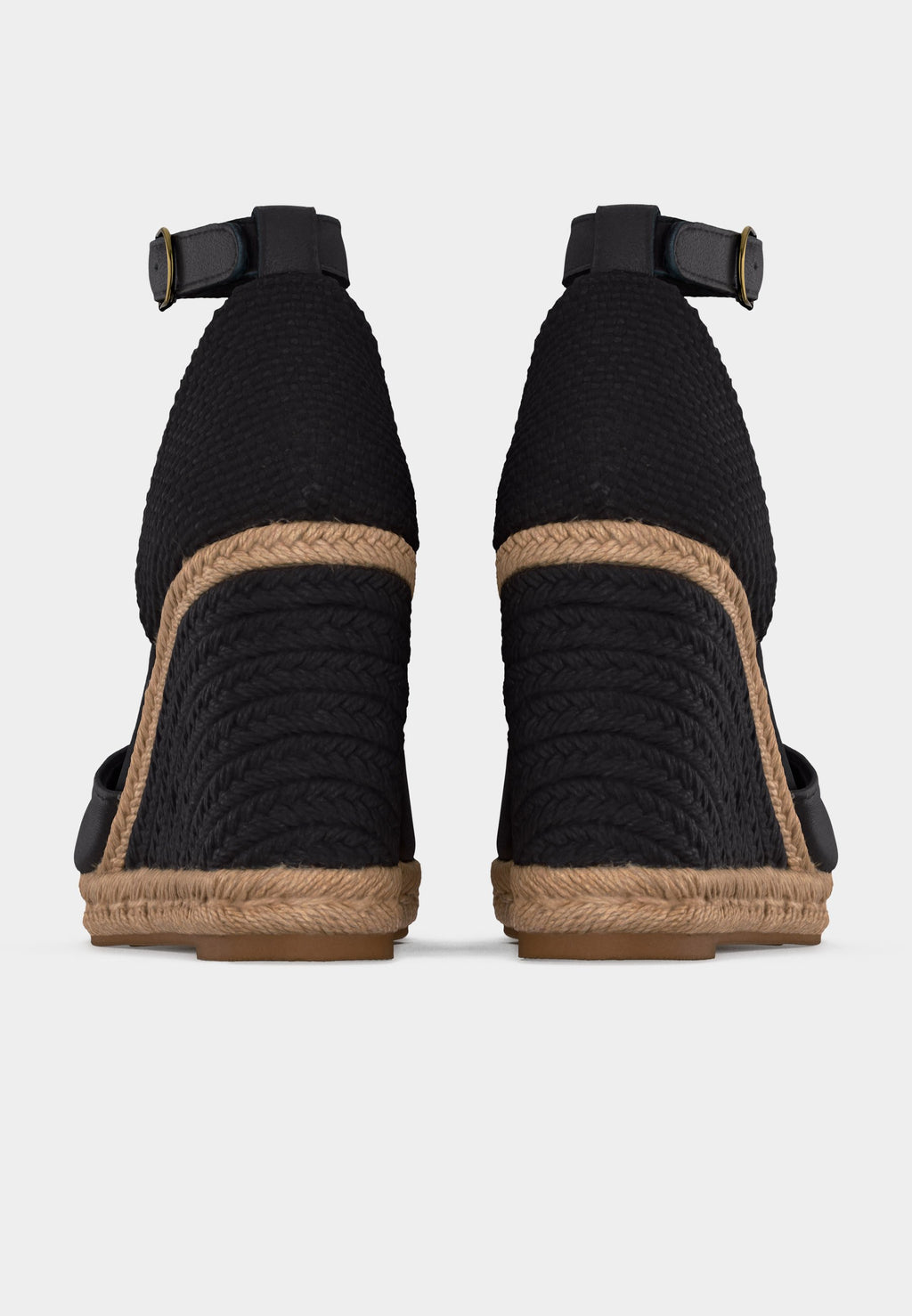 PLATE WEDGE - Platform sandals - black