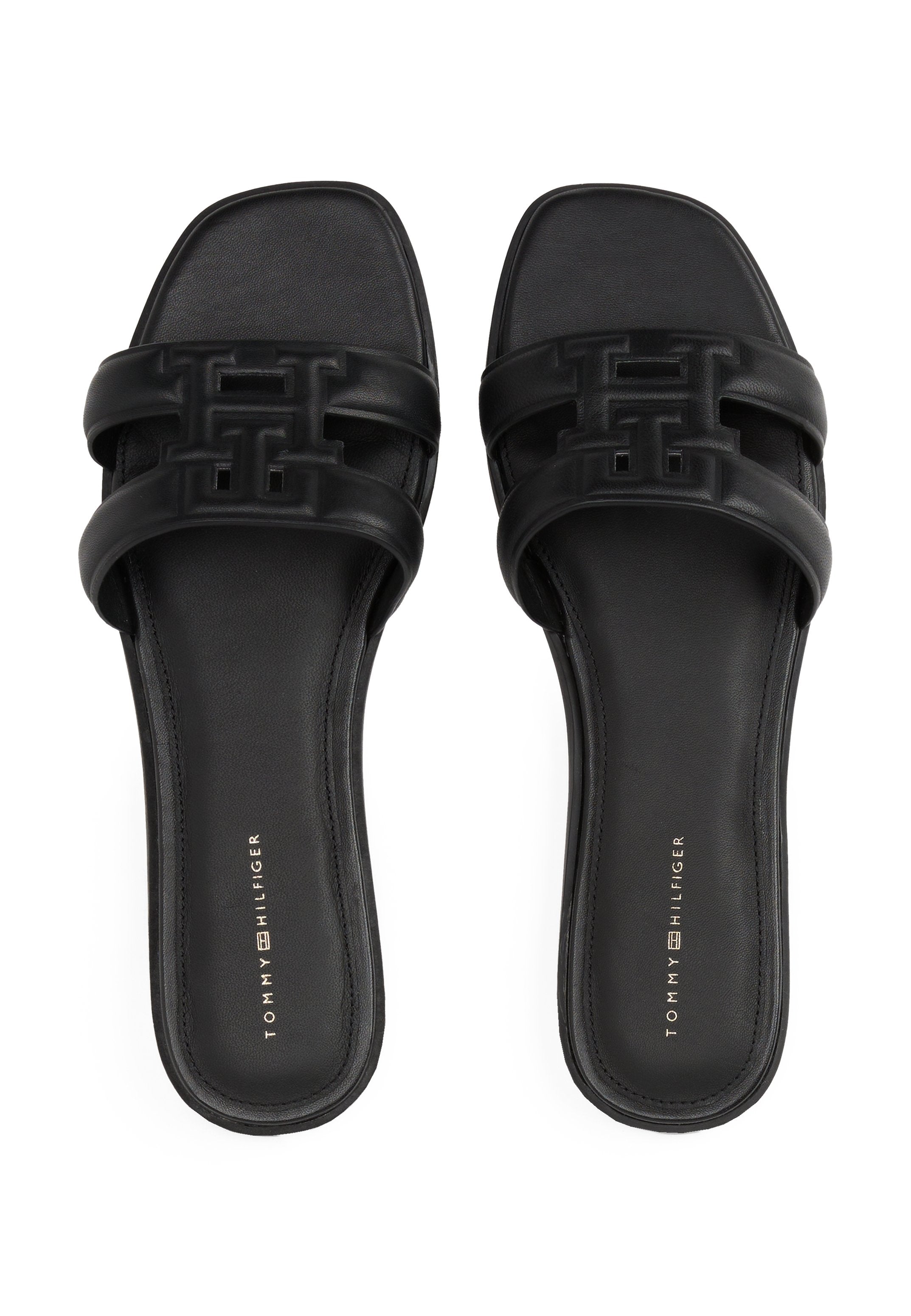 LOGO STRAP  - Mules - black