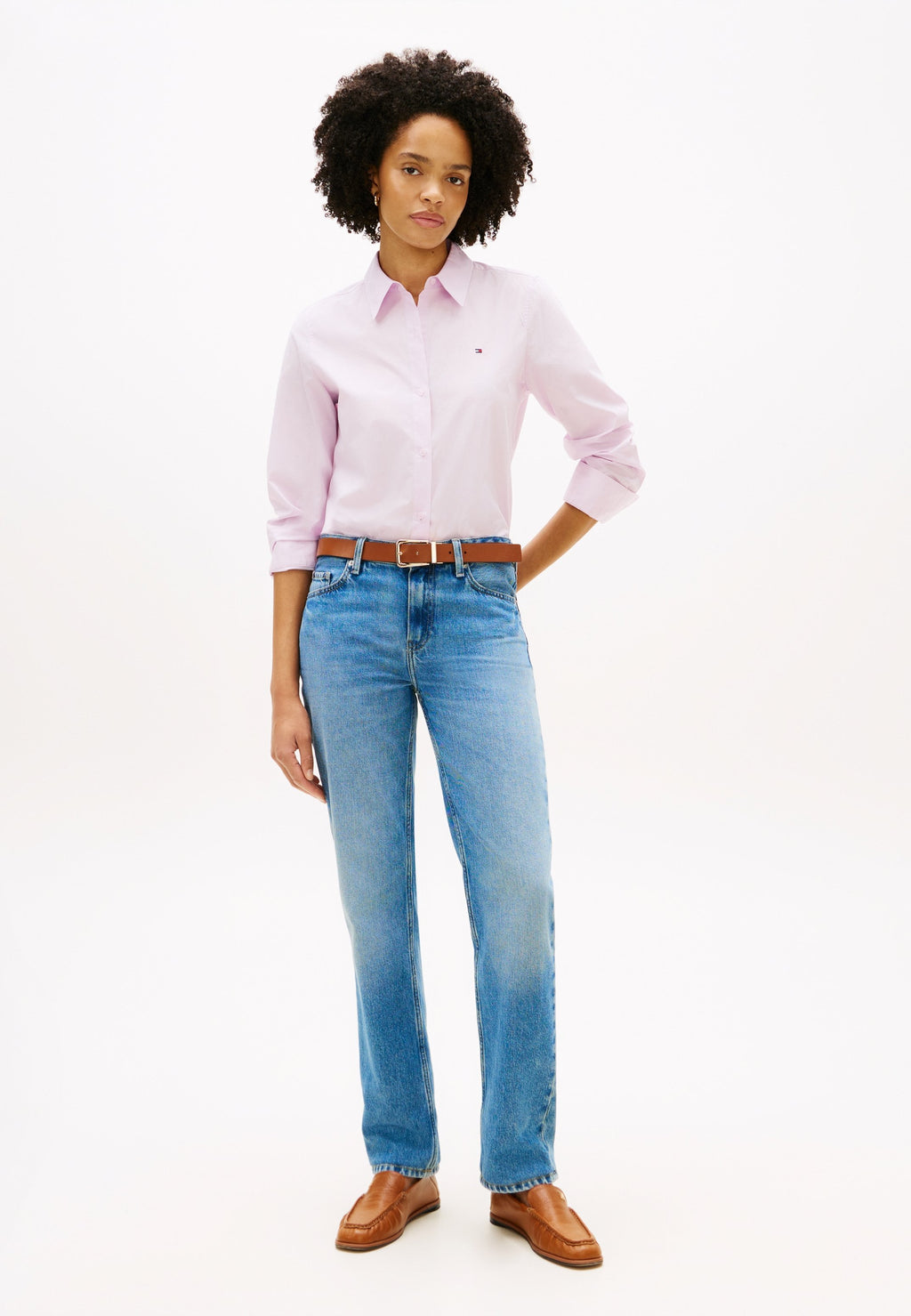 REGULAR CLASSIC SHIRT - Button-down blouse - lilac powder
