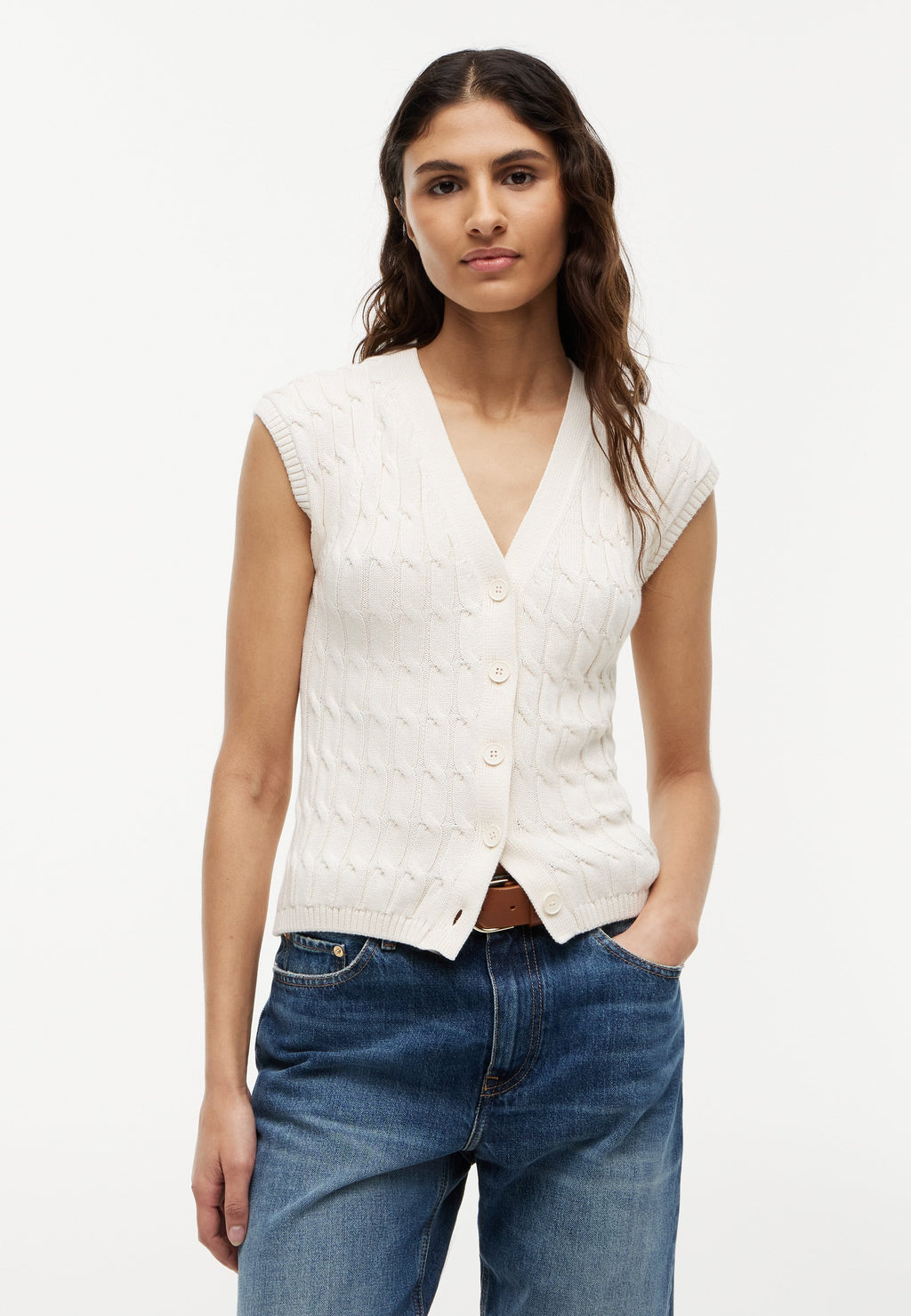 Cardigan - ivory petal