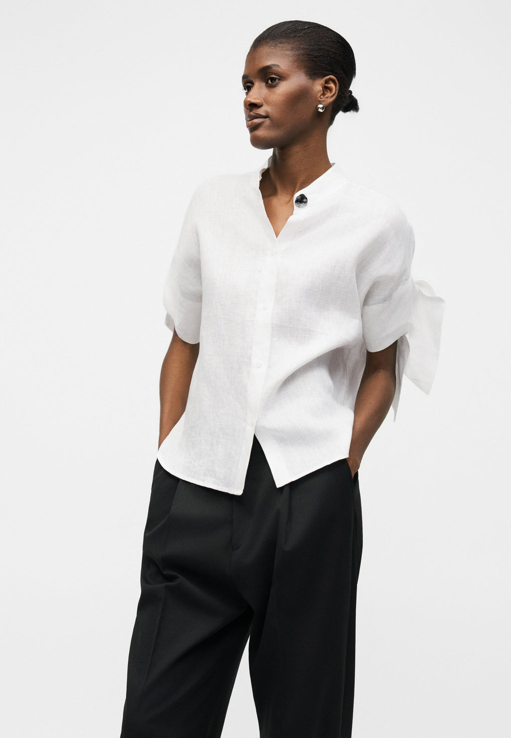 Button-down blouse - optic white