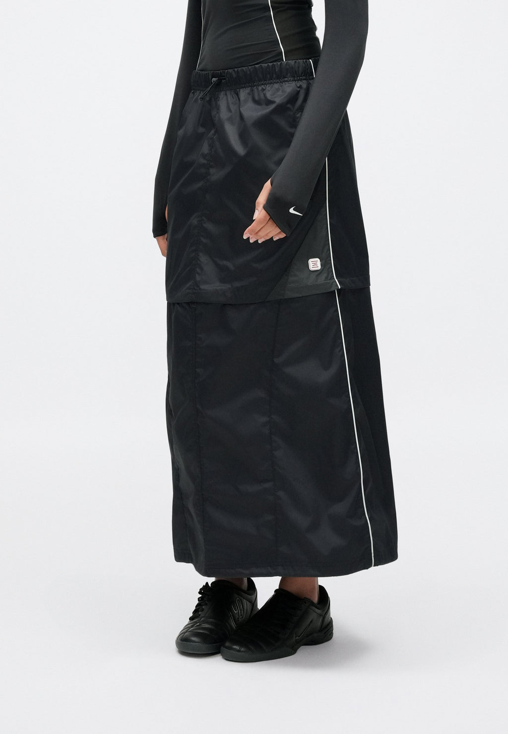 JUPE ZIP OFF SKIRT SHOX - Mini-jupe - black/anthracite/black