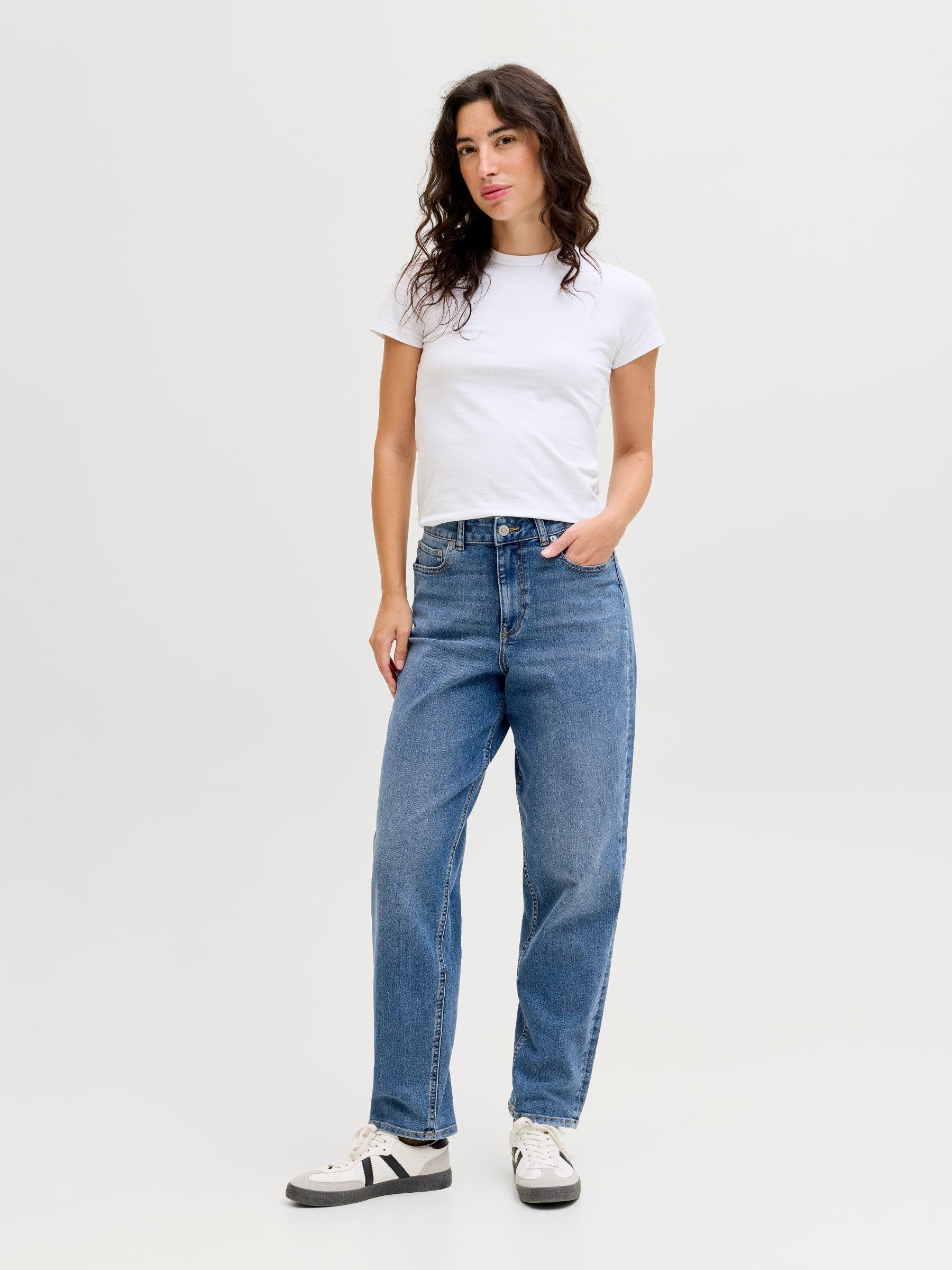 Mom fit JXLISBON HW C4115 JEANS DNM NOOS - Jeans Tapered Fit - medium blue denim