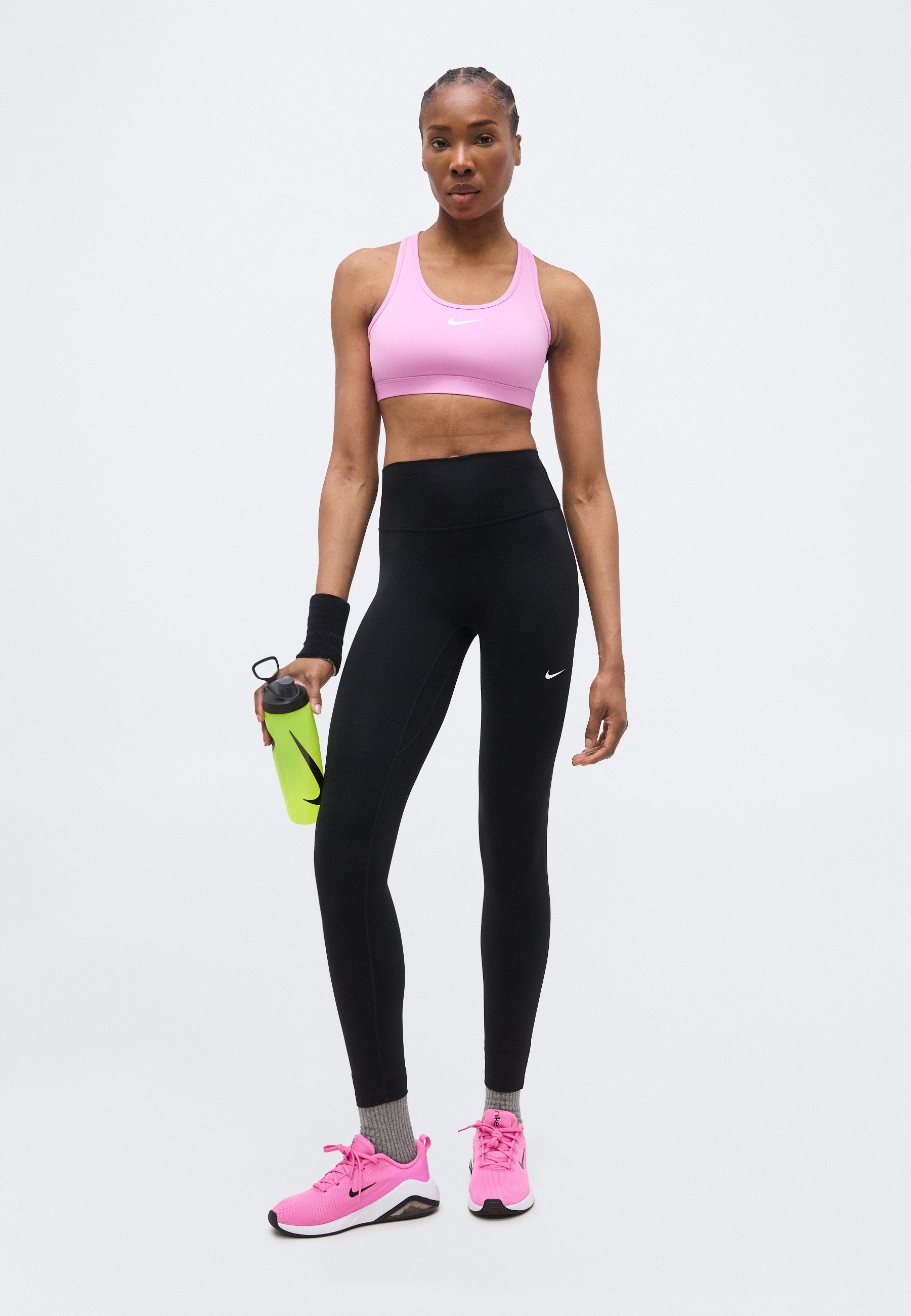 BRA - Medium support sports bra - light magenta/white