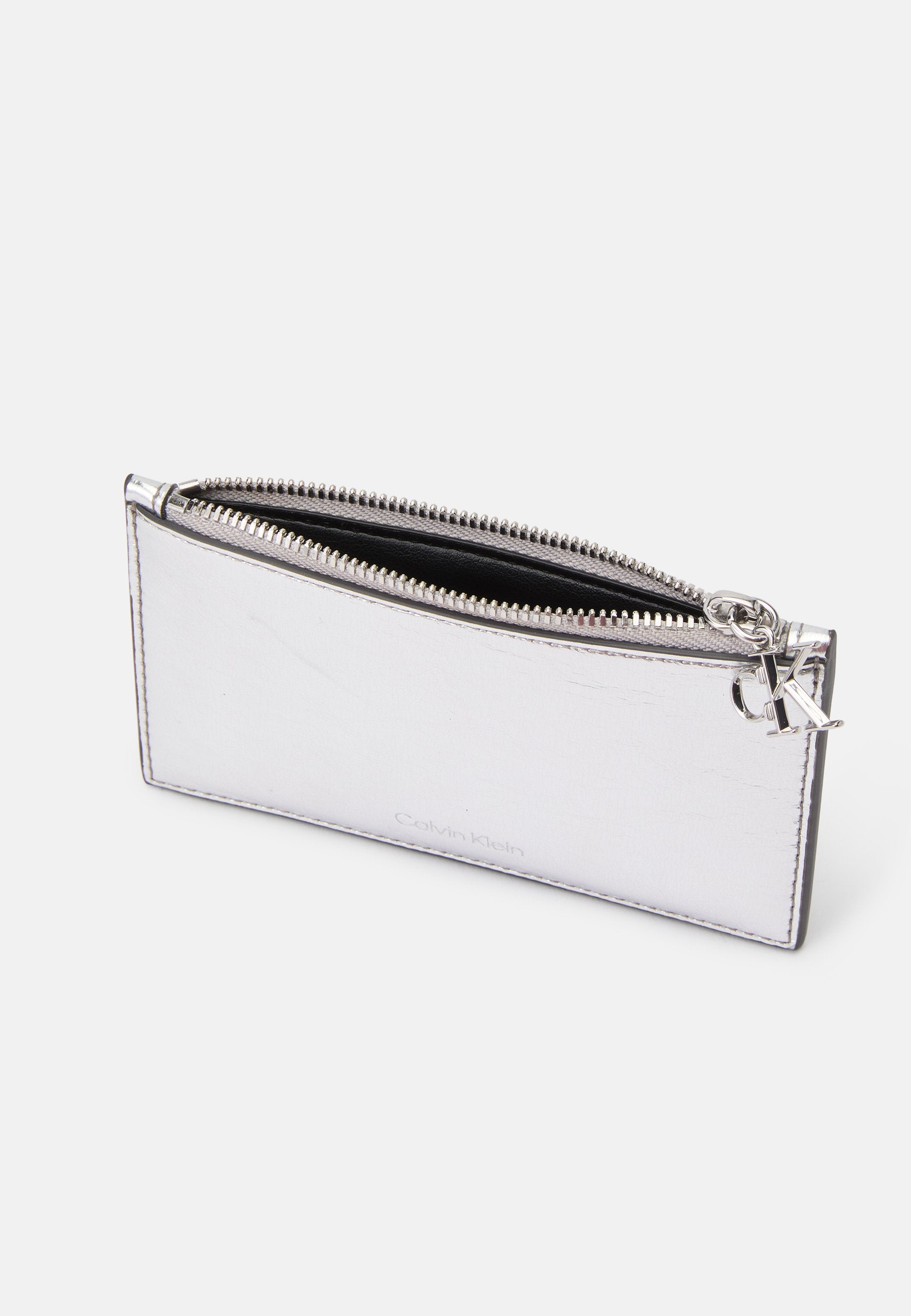 METALLIC ZIP CARDCASE - Wallet - silver-coloured
