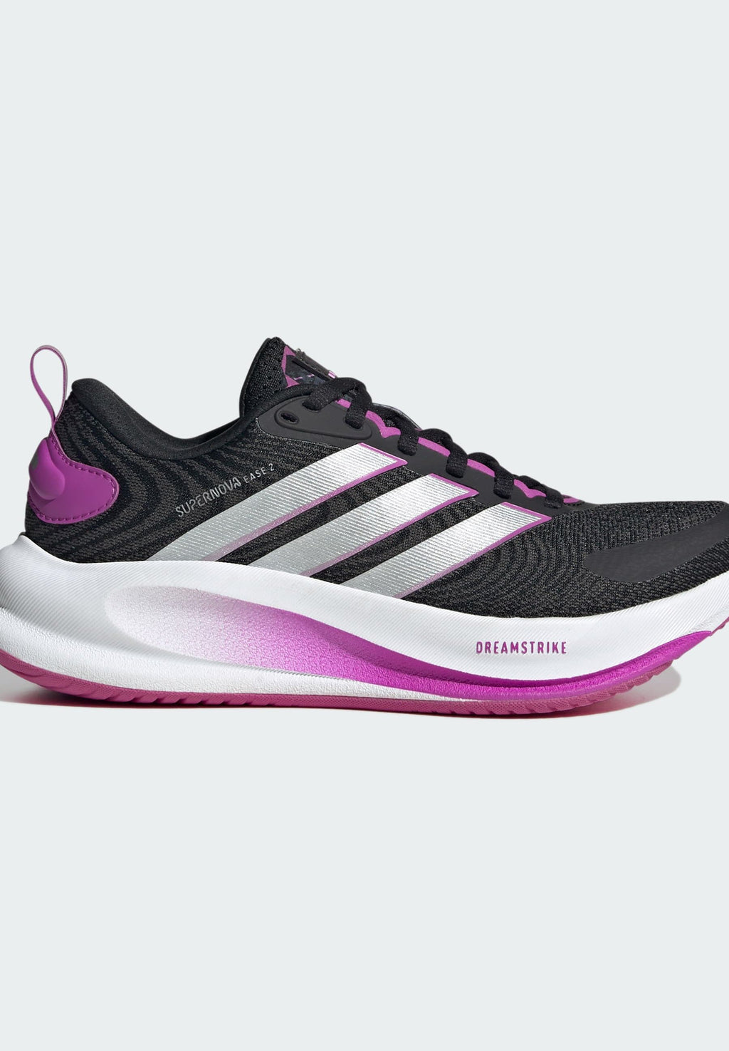 SUPERNOVA EASE 2 J - Road running shoes - core black silver met purple burst