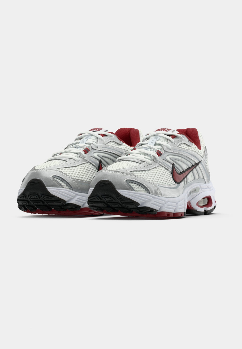 AIR MAX MOTO 2K - Antrenman Ayakkabısı - beyaz/koyu kırmızı/metalik gümüş rengi/siyah/mat gümüş rengi