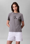 Print T-shirt - med grey heather