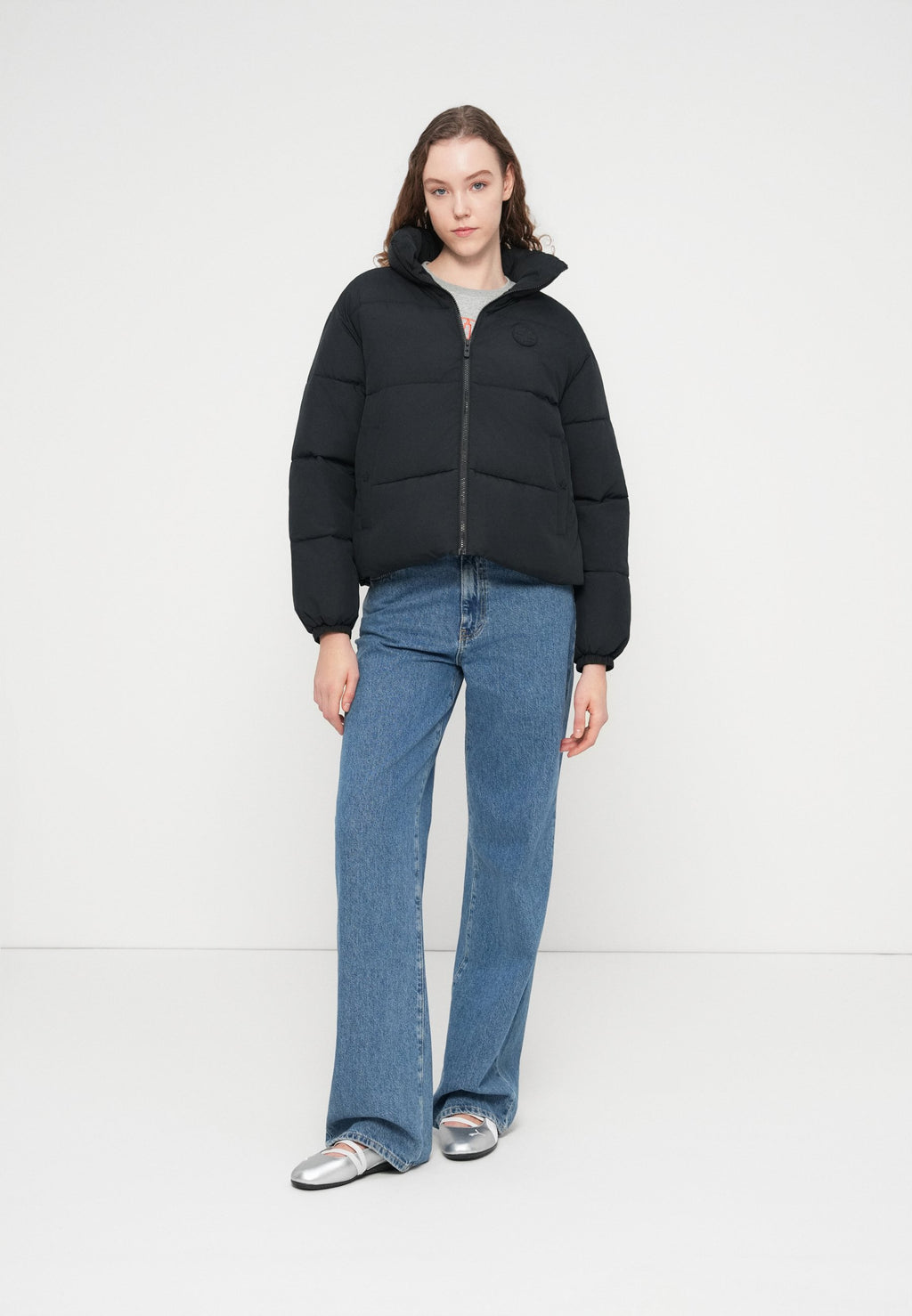 QUILTED PUFFER JACKET - Winter jacket - black