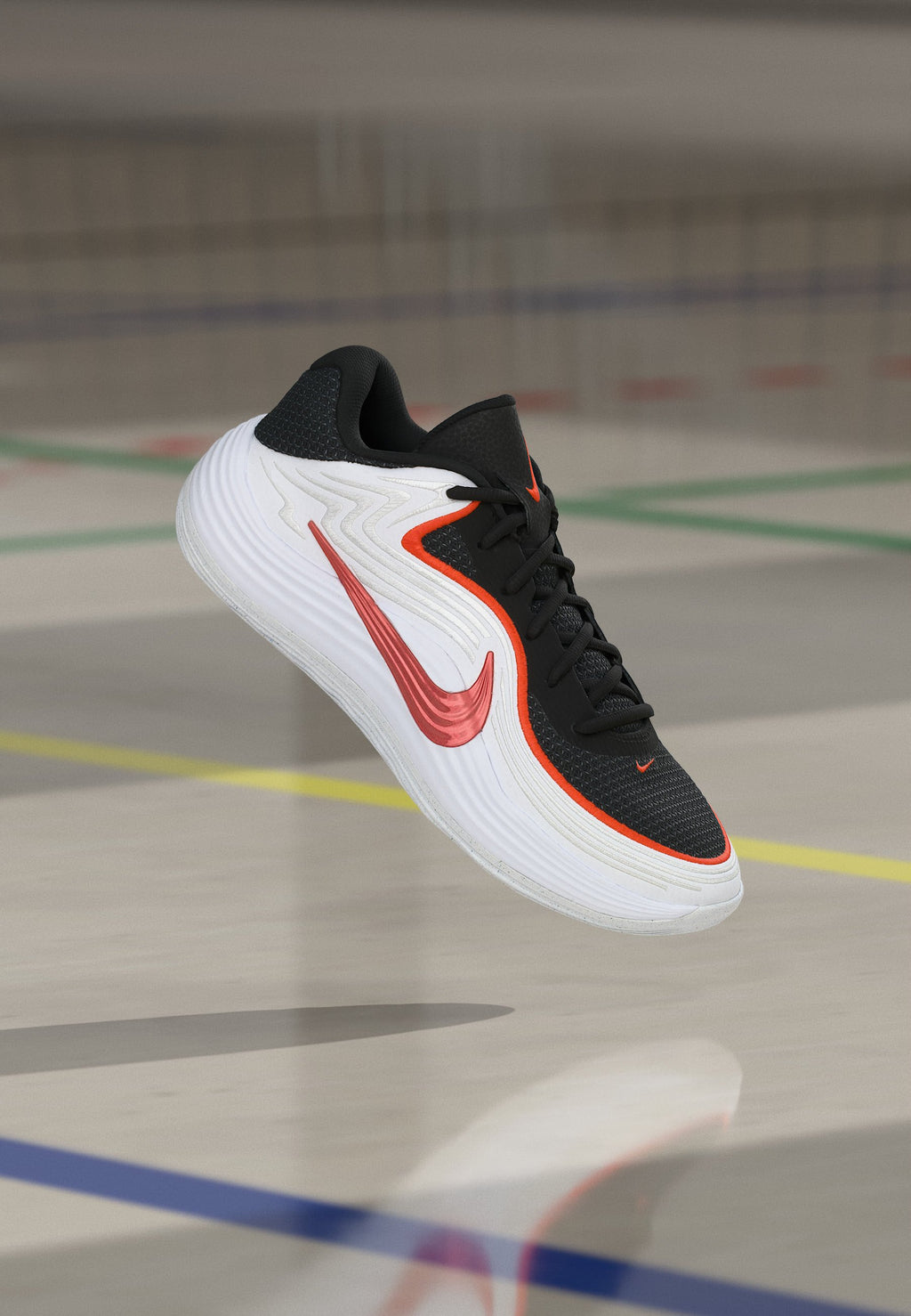 PRECISION 8 LOW UNISEX - Basketball shoes - black/picante red/white